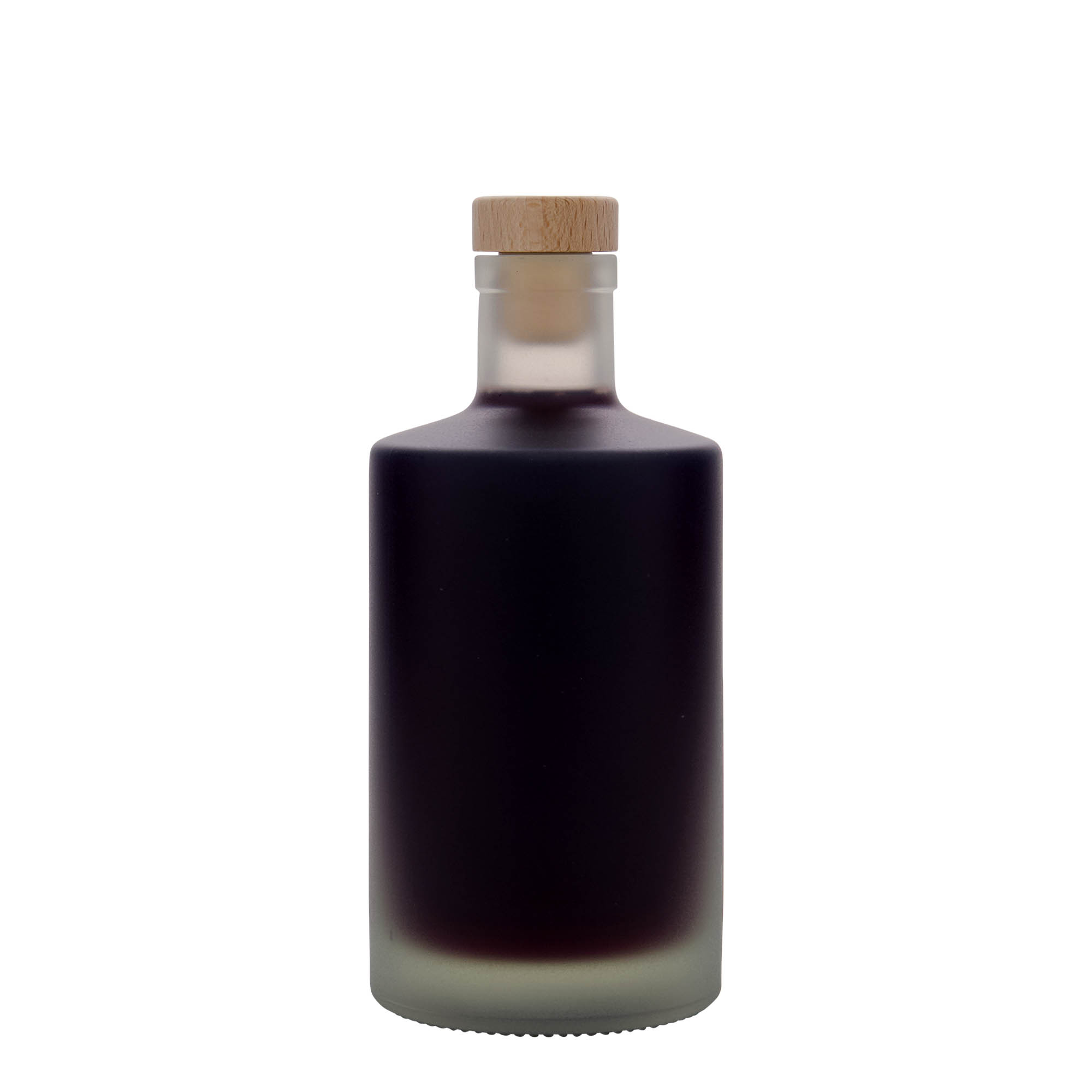 Bouteille en verre 500 ml « Caroline », givrée, ouverture : bouchon en liège