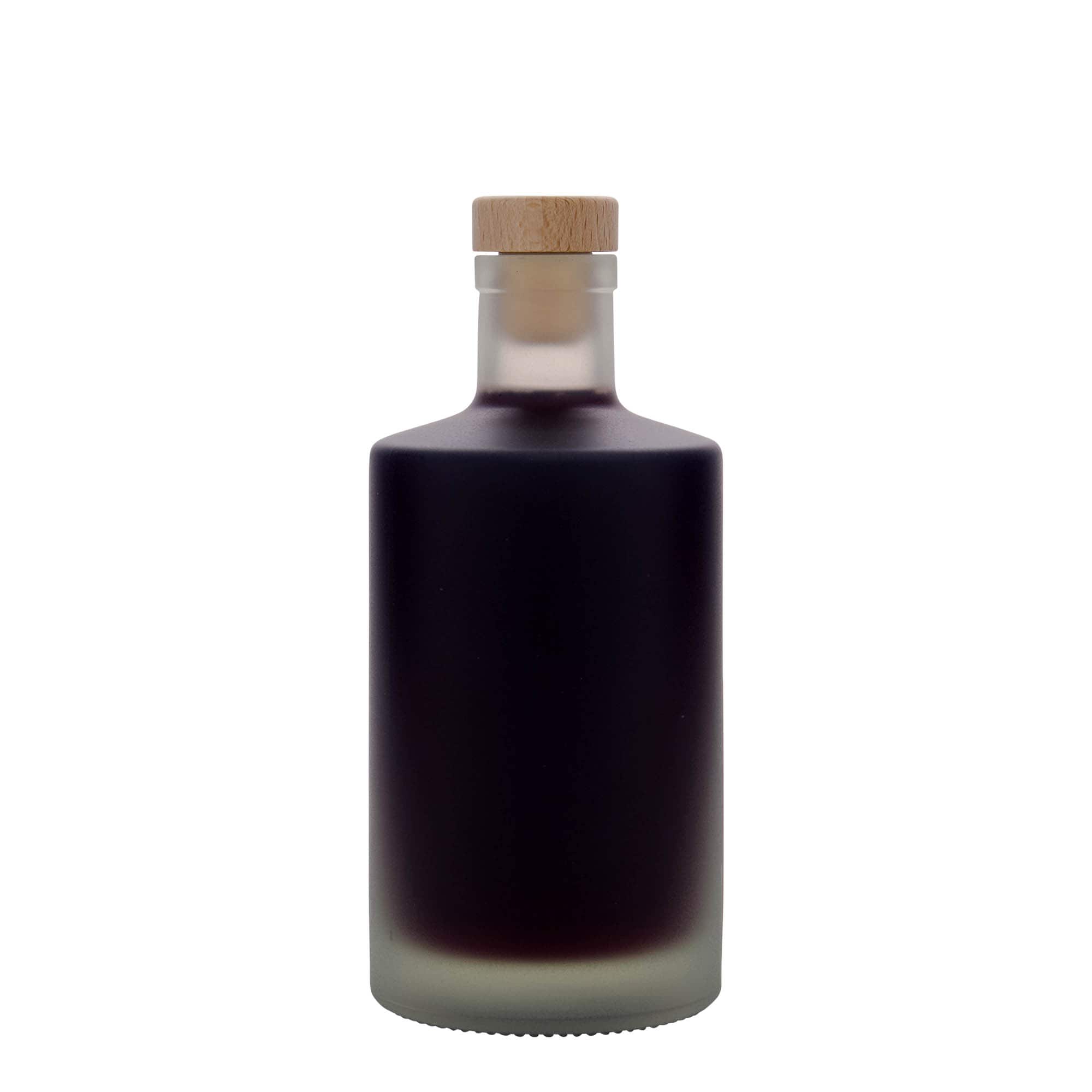 Bouteille en verre 500 ml « Caroline », givrée, ouverture : bouchon en liège