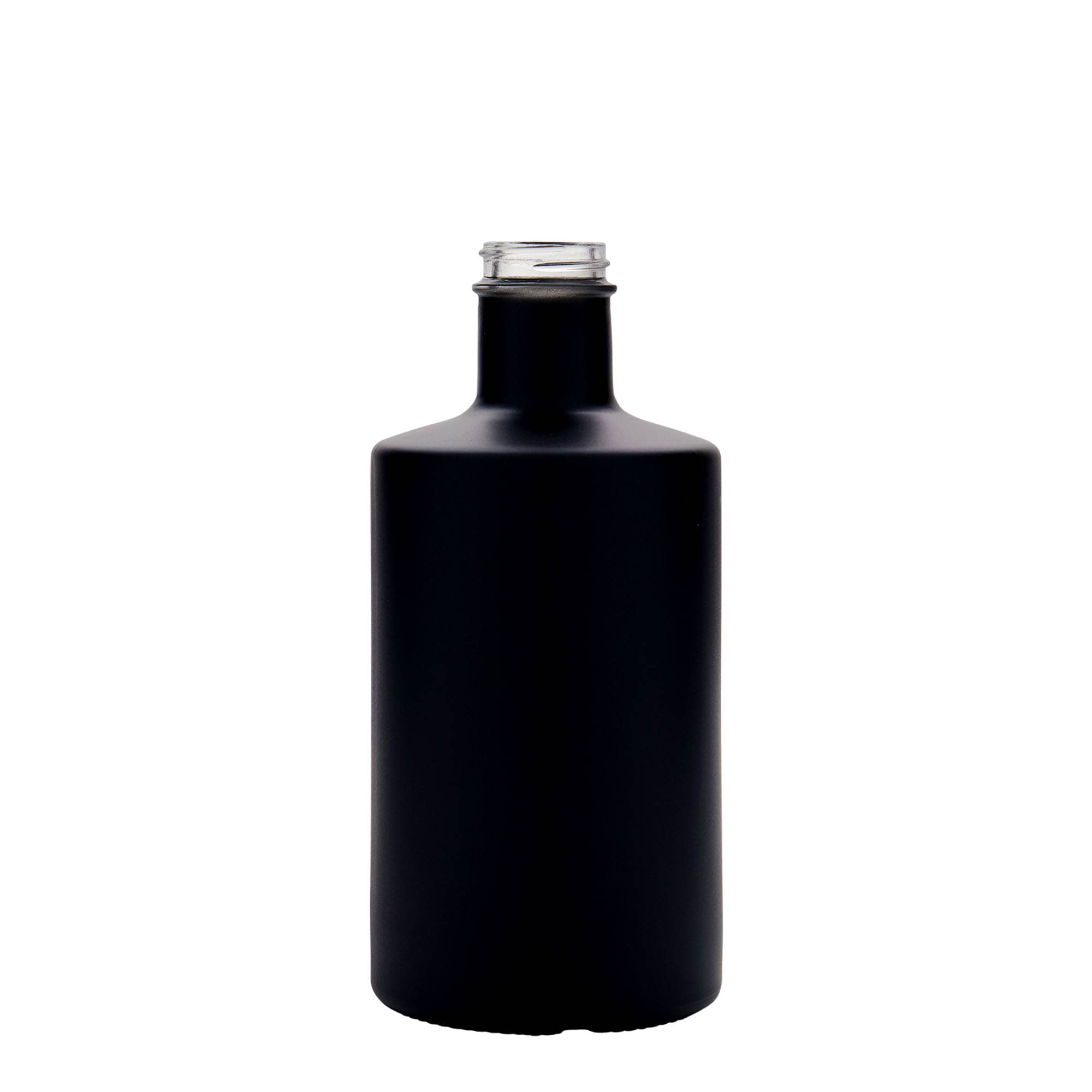 Bouteille en verre 500 ml 'Caroline', noire, col : GPI 33
