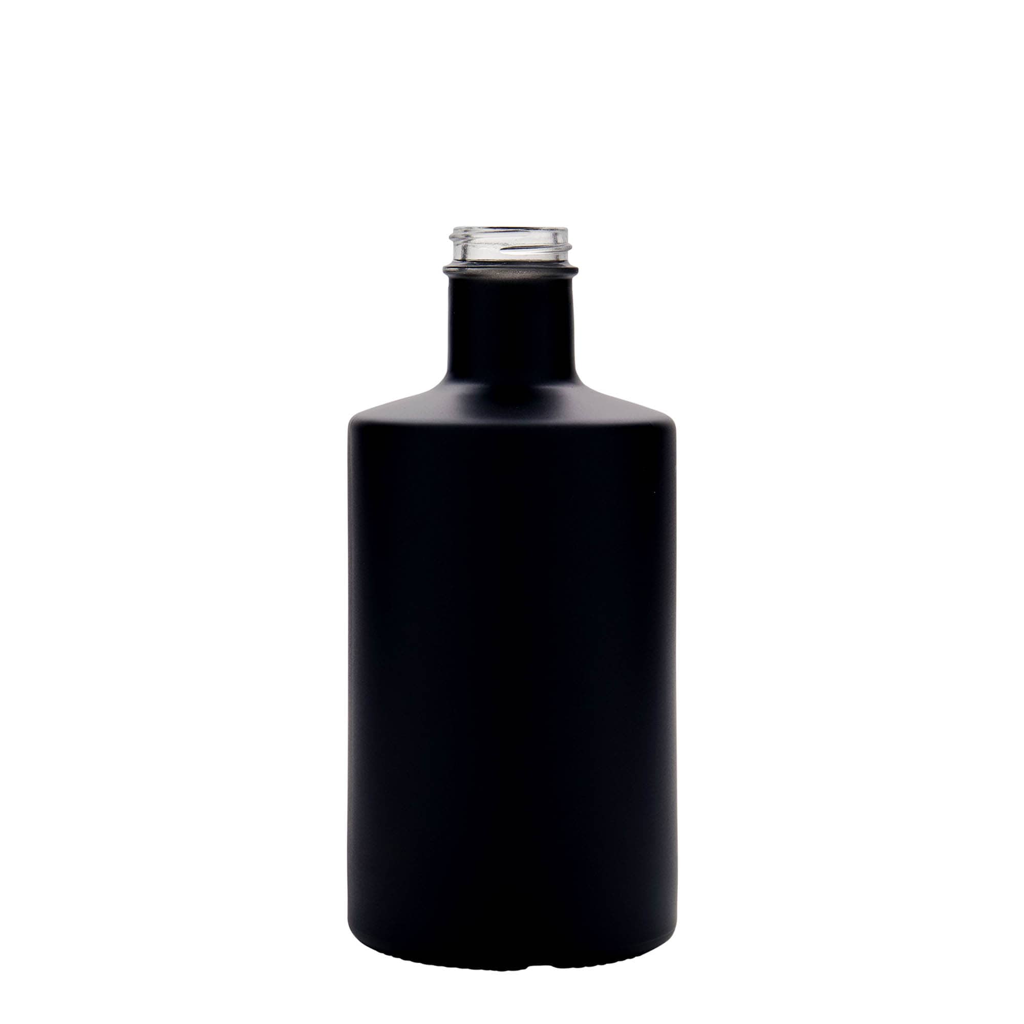 Bouteille en verre 500 ml « Caroline », noire, ouverture : GPI 33
