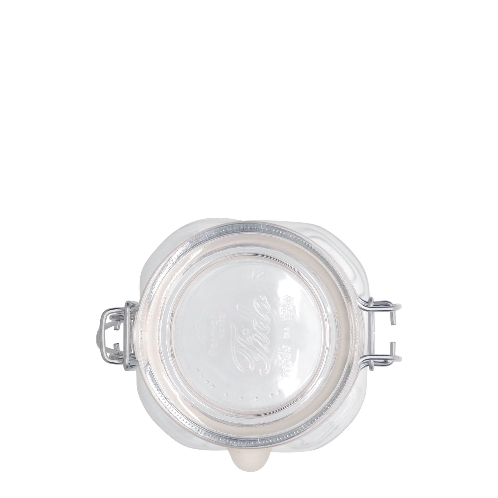 500 ml bocal à fermeture à levier 'Fido', carré, ouverture : fermeture à levier métallique