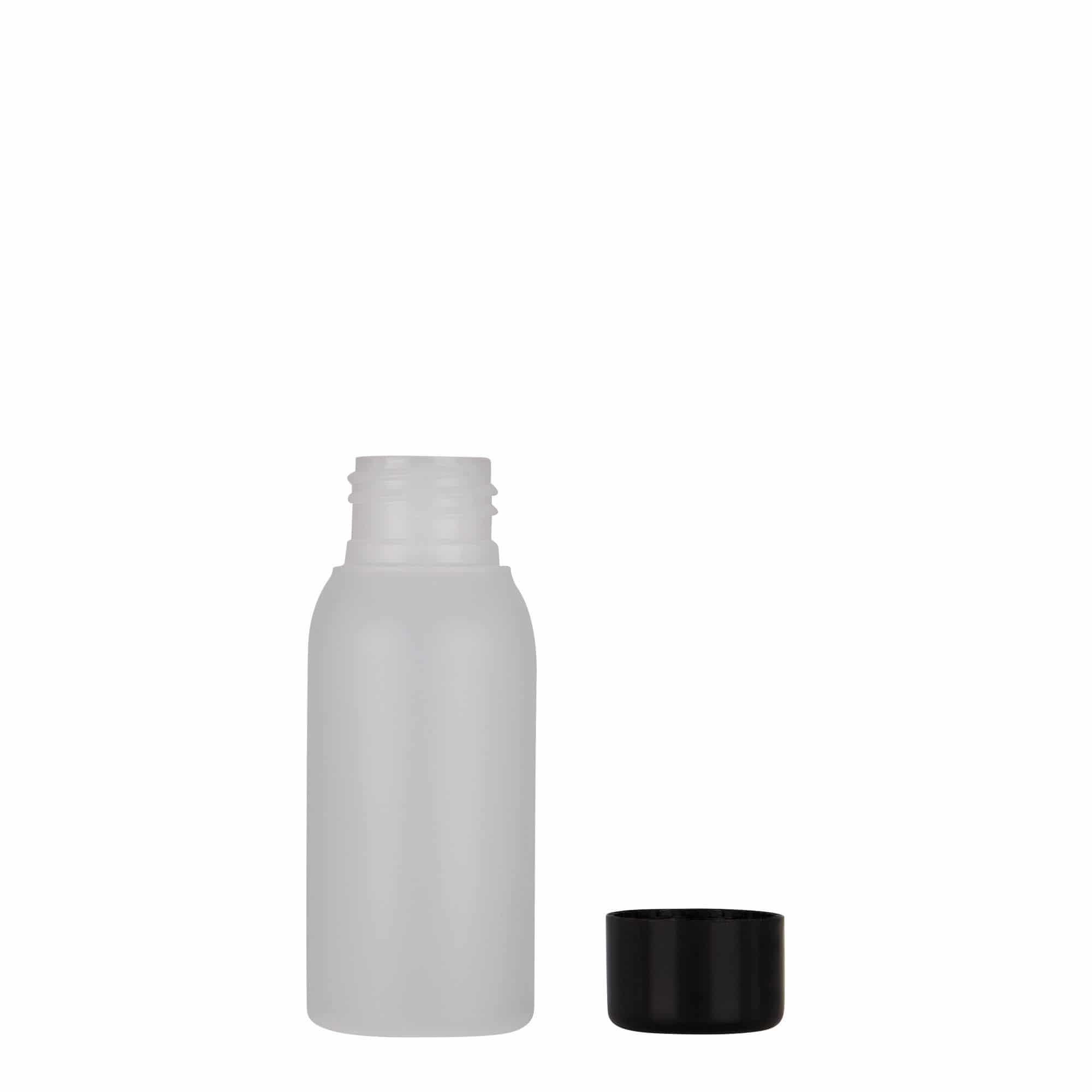 Bouteille en plastique 50 ml 'Tuffy', PEHD, nature, bouchage: GPI 24/410