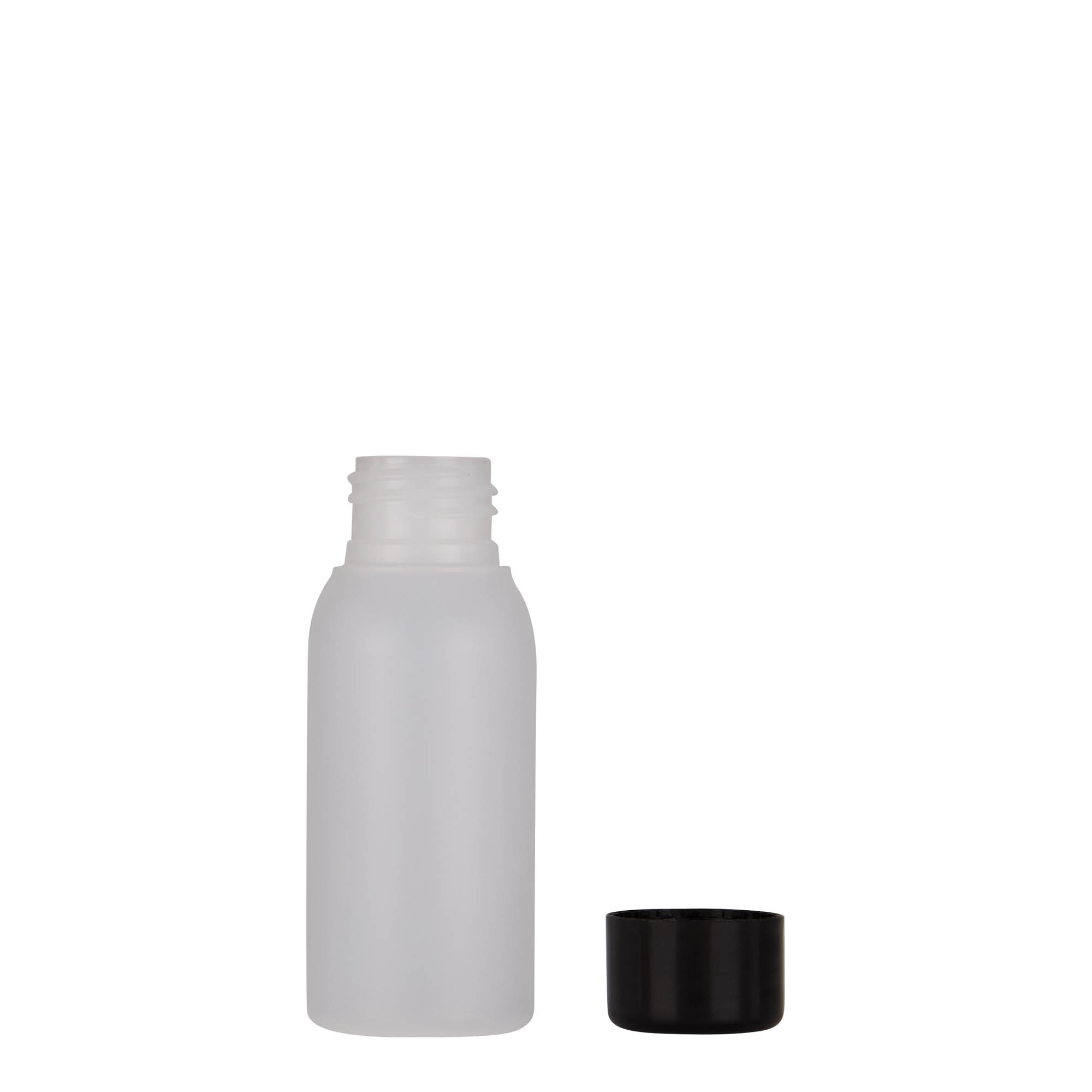Flacon en plastique 50 ml 'Tuffy', PEHD, naturel, ouverture : 24/410 Flacon en plastique 50 ml 'Tuffy', PEHD, naturel, ouverture : 24/410