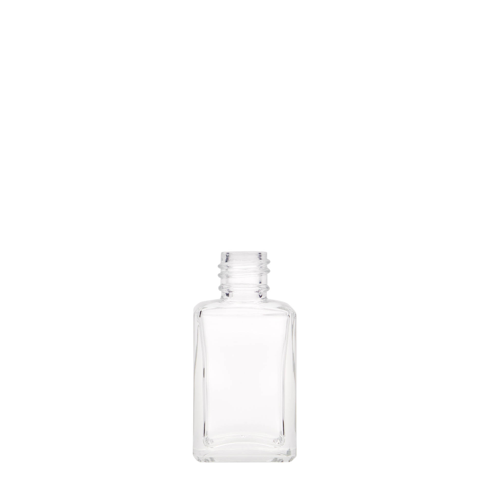 Flacon en verre 30 ml 'Tamme', carré, ouverture : PP 18 Flacon en verre 30 ml 'Tamme', carré, ouverture : PP 18