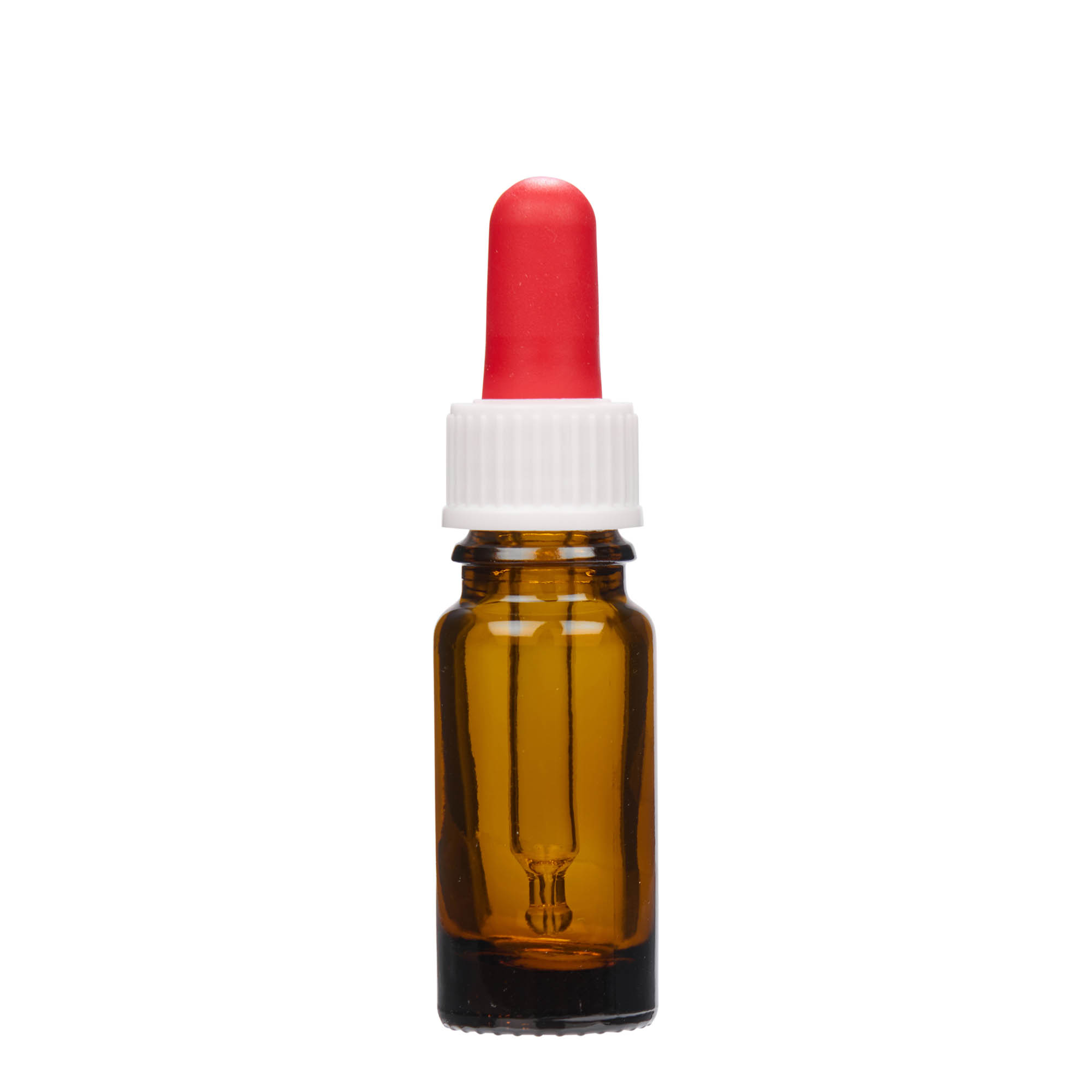 Flacon compte-gouttes médical 10 ml, verre, brun, embouchure : DIN 18