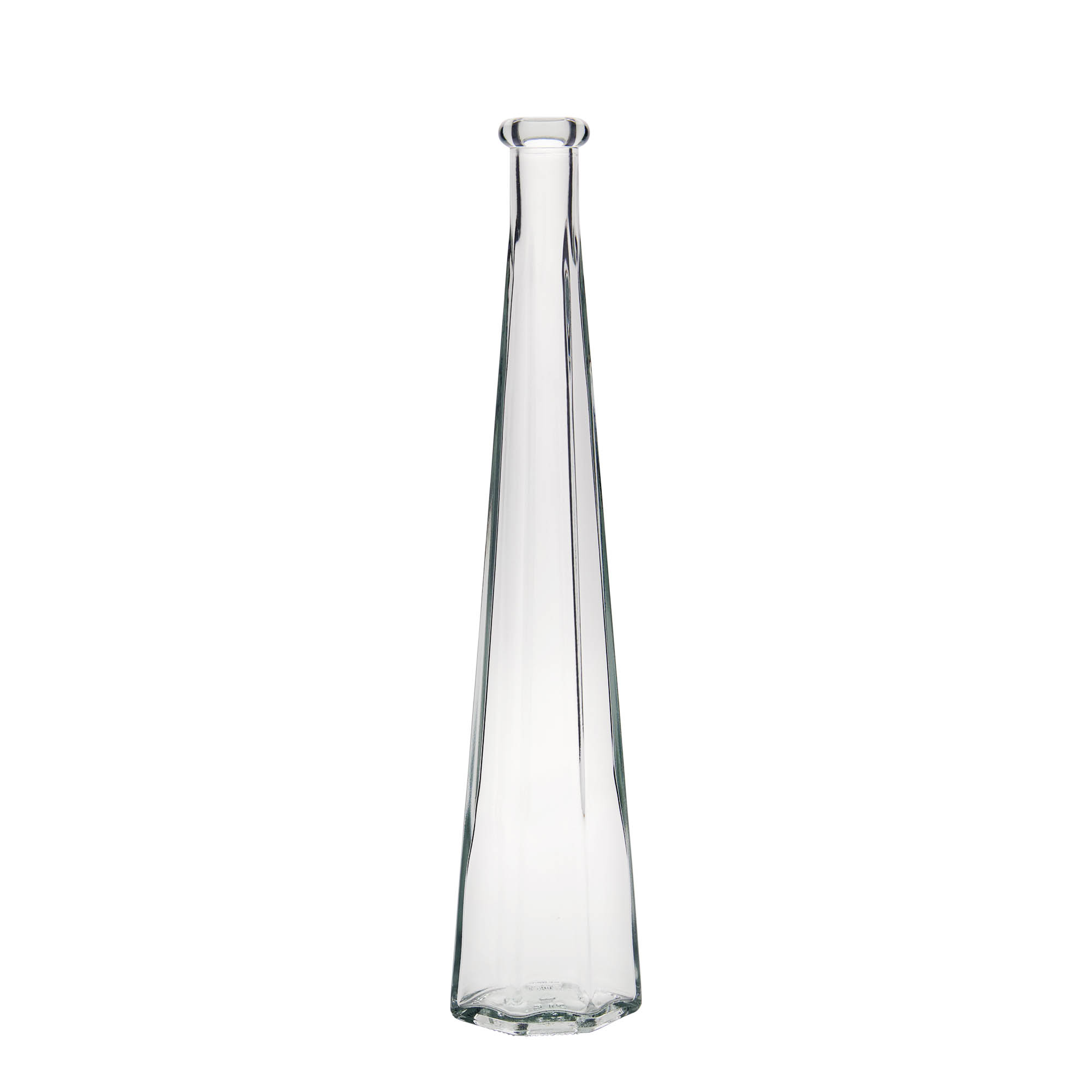 Bouteille en verre 200 ml 'Dama Sexta', hexagonale, ouverture : bouchon en liège Bouteille en verre 200 ml 'Dama Sexta', hexagonale, ouverture : bouchon en liège