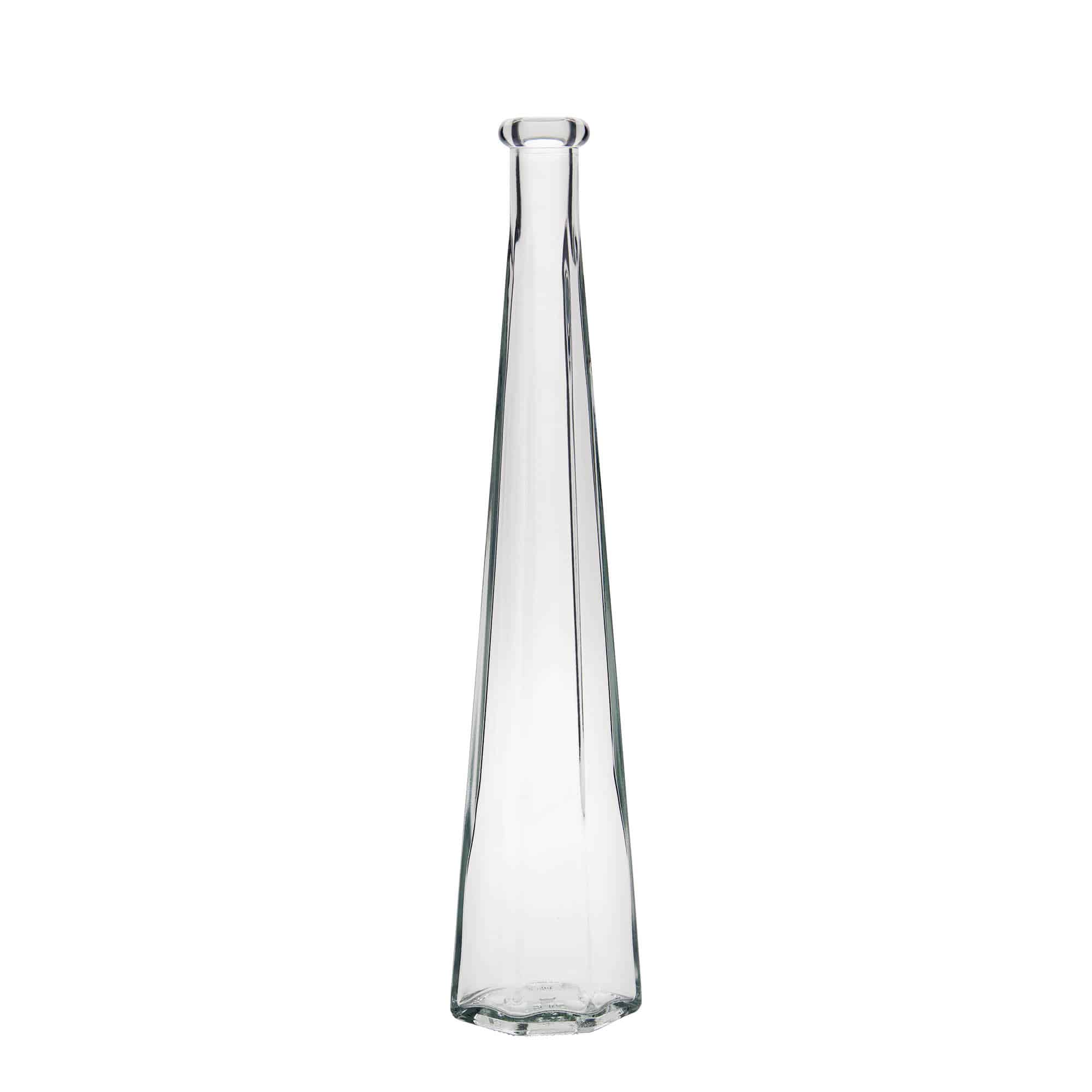 Bouteille en verre 200 ml 'Dama Sexta', hexagonale, ouverture : bouchon en liège