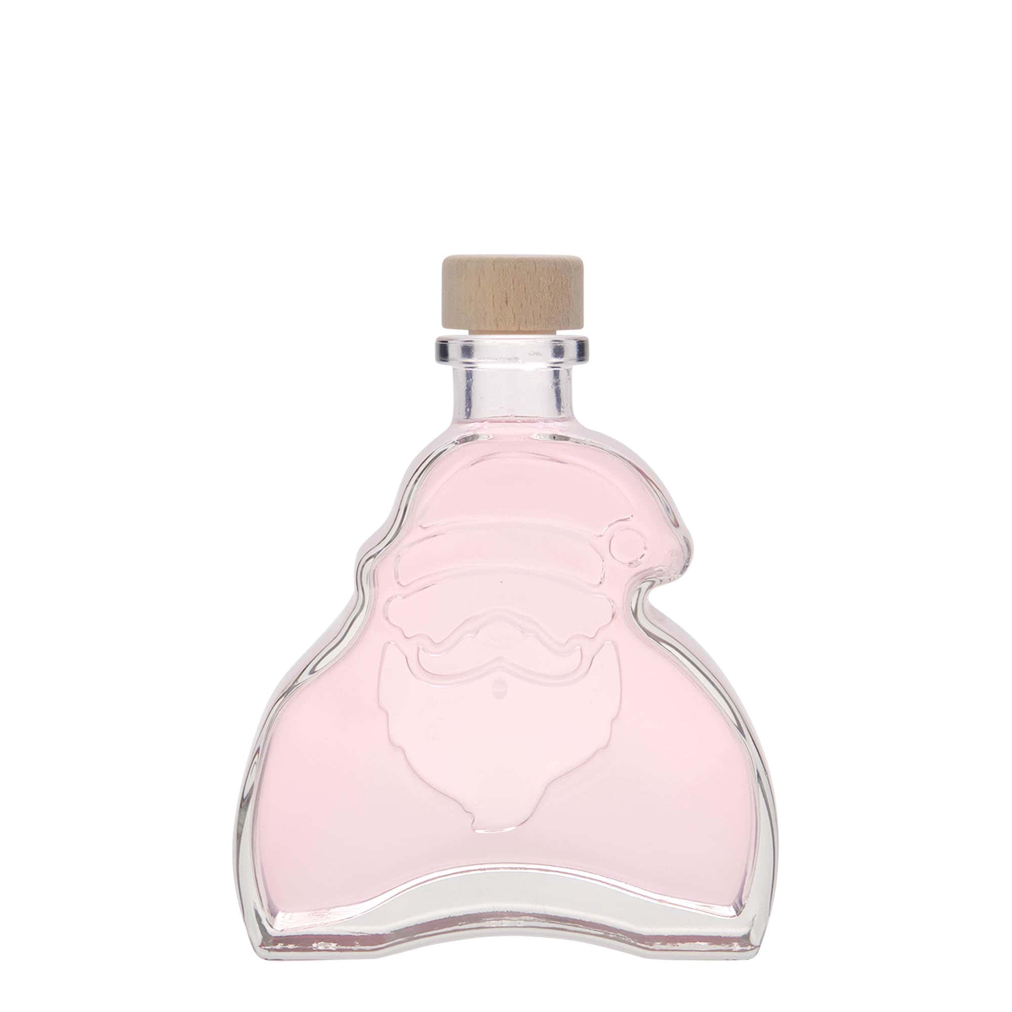 Bouteille en verre 200 ml 'Santa Claus', bouchage: bouchon