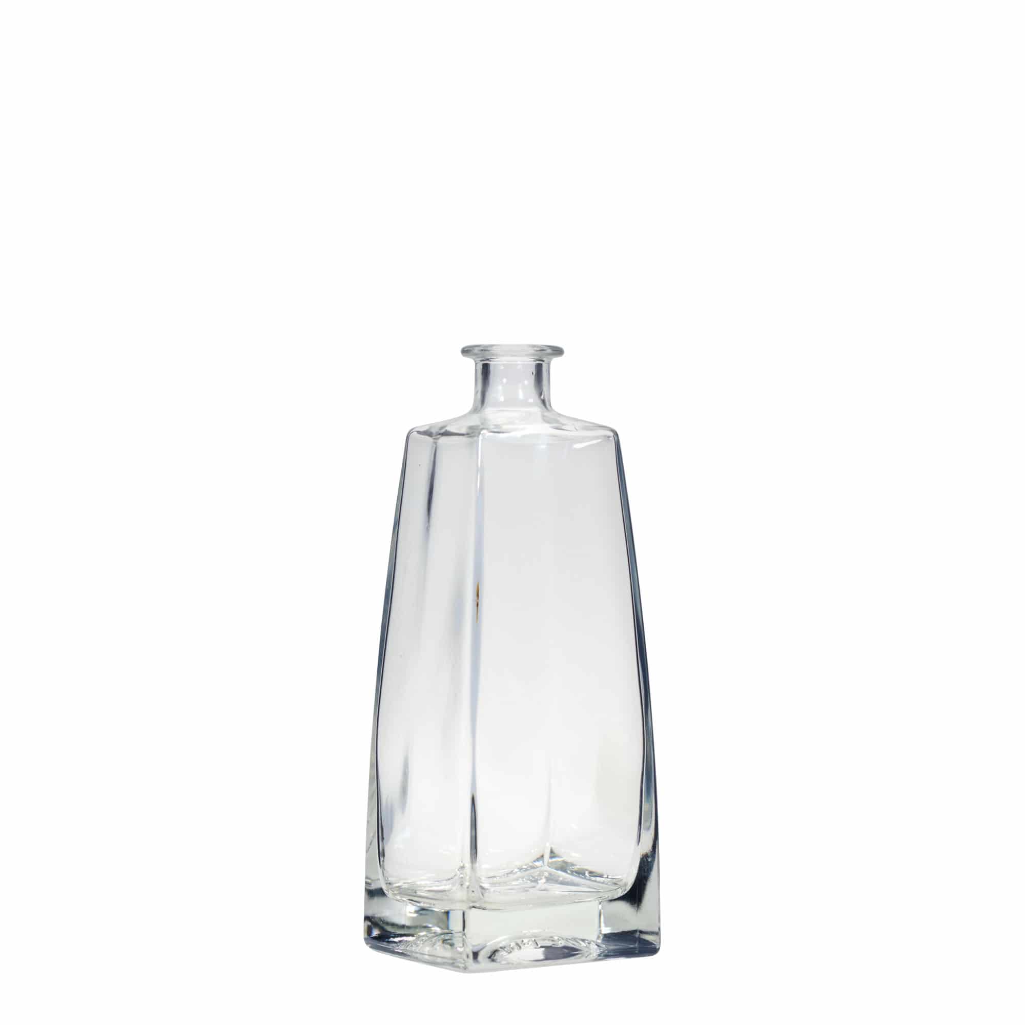 Bouteille en verre 700 ml « Timmy », rectangulaire, ouverture : bouchon en liège Bouteille en verre 700 ml « Timmy », rectangulaire, ouverture : bouchon en liège