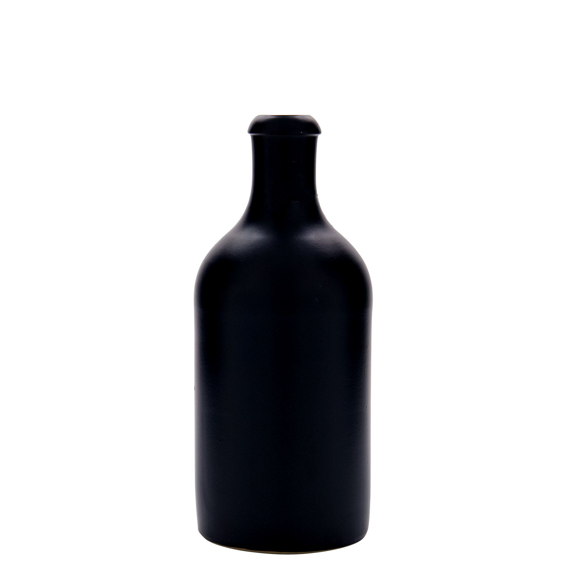 Cruche en terre cuite 500 ml, grès, noir, ouverture : fermeture à levier