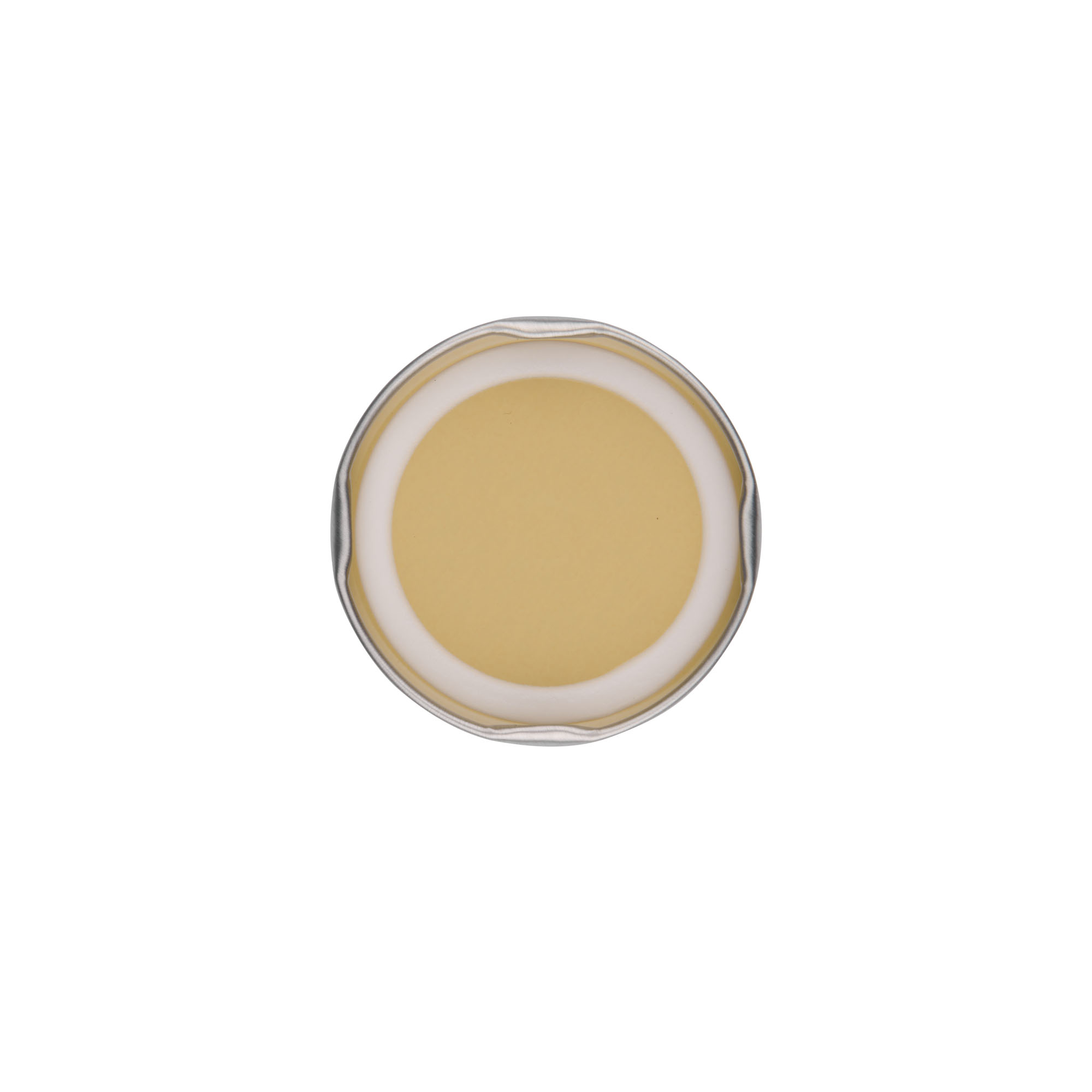 Bouchon à visser, tôle blanche, argenté, pour ouverture : TO 58
