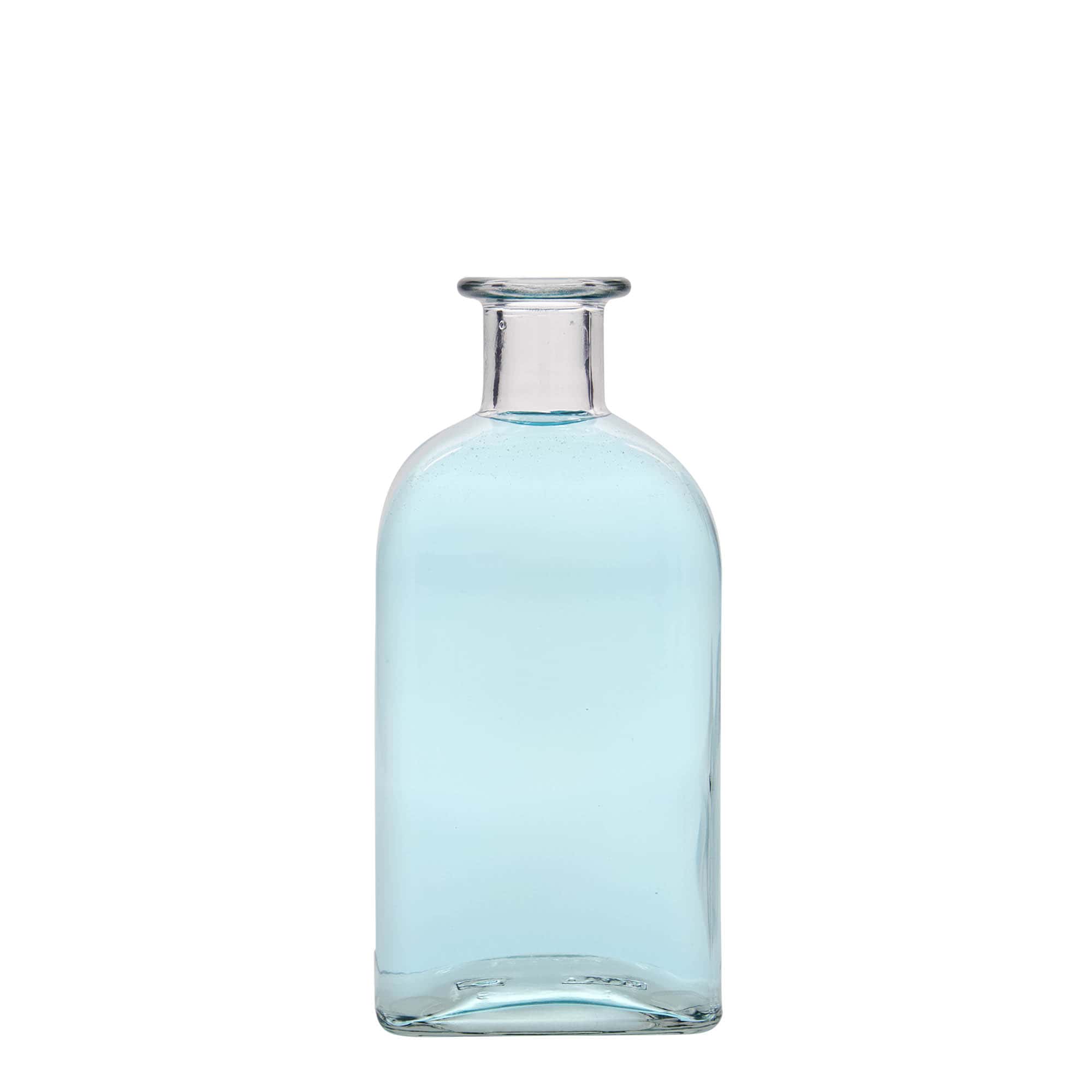 Bouteille en verre 500 ml Apotheker Carré, carrée, ouverture : liège Bouteille en verre 500 ml Apotheker Carré, carrée, ouverture : liège