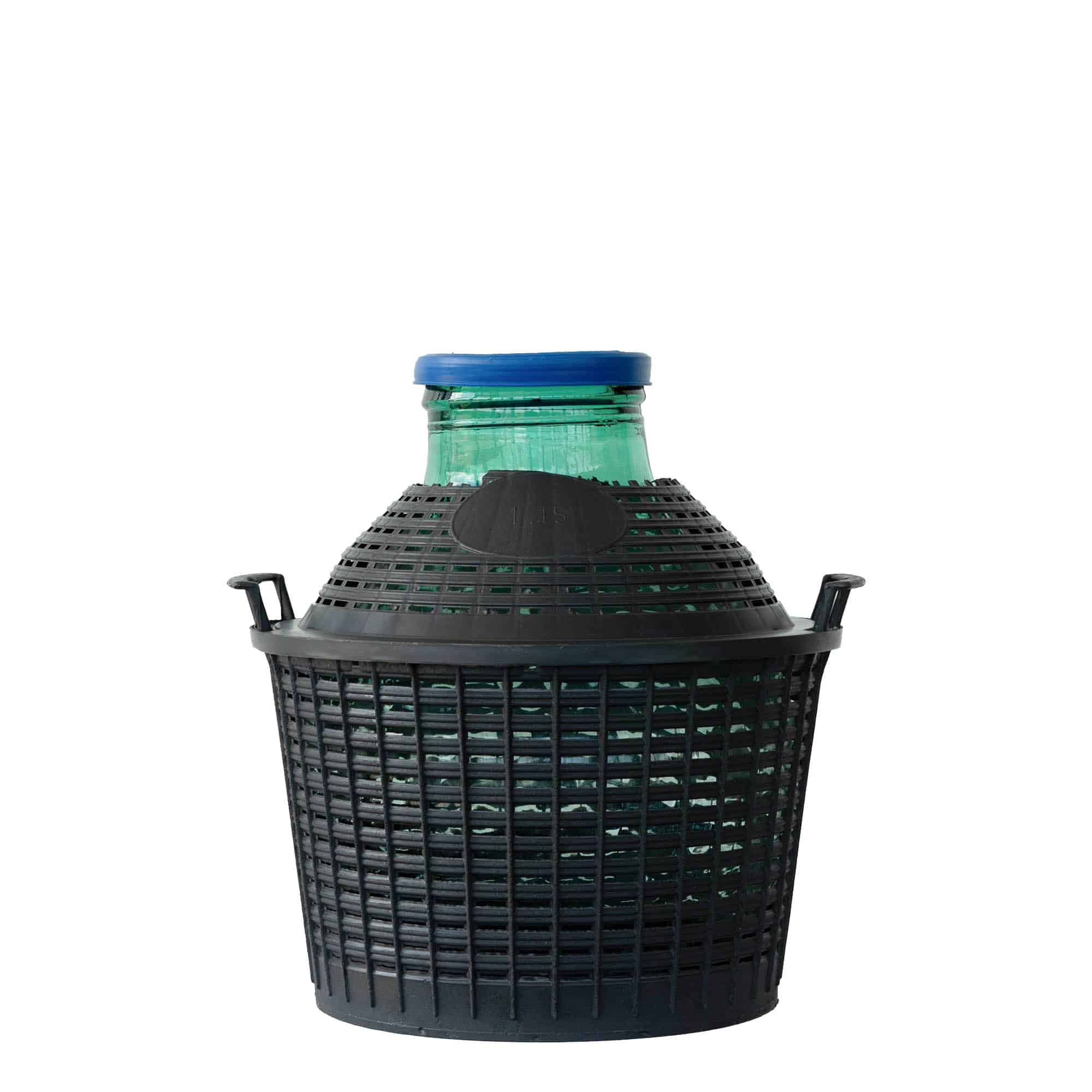 Dame-jeanne 15 l à col large, verre, bouchage: couvercle cloche