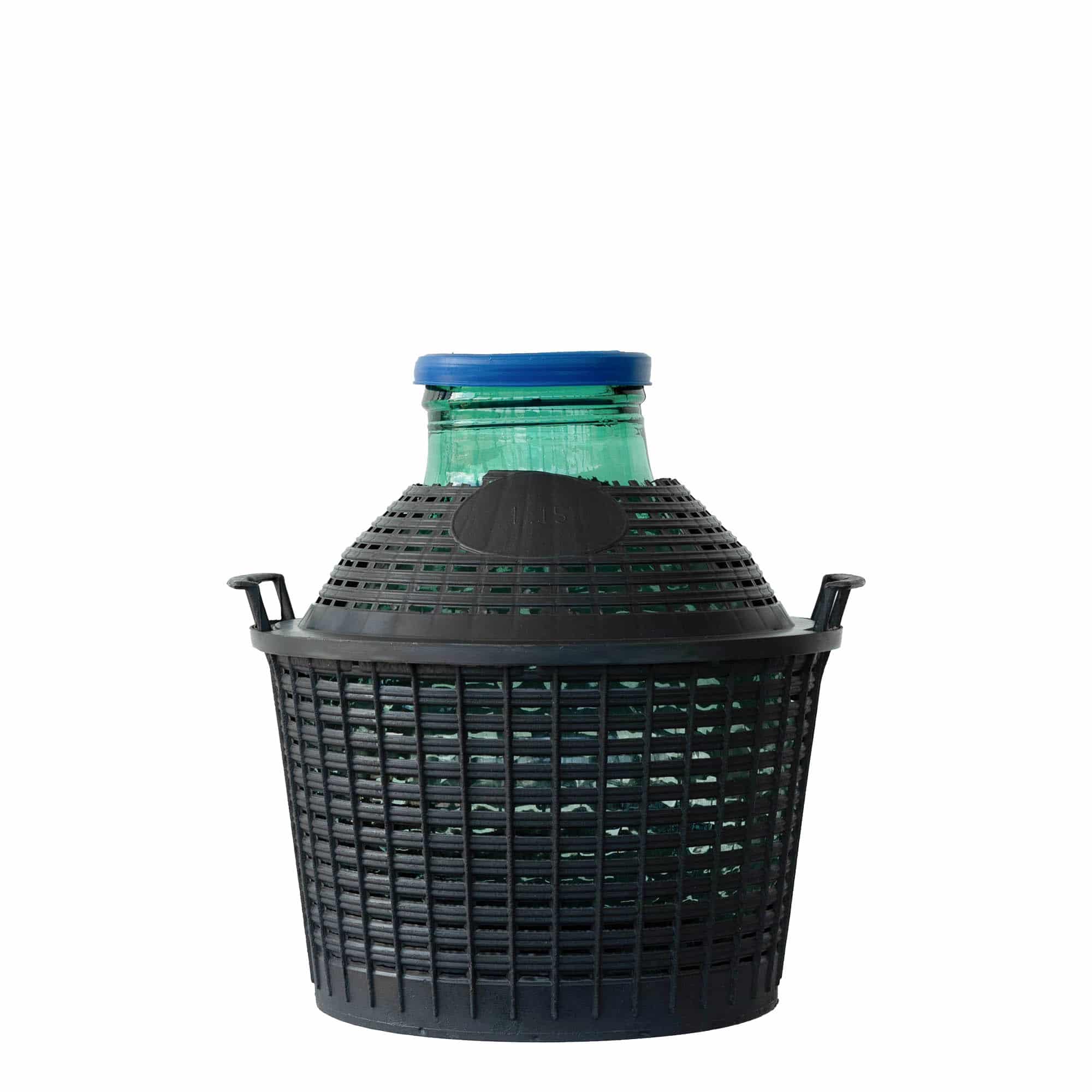 Bouteille ballon 15 l col large, verre, ouverture : couvercle à emboîtement