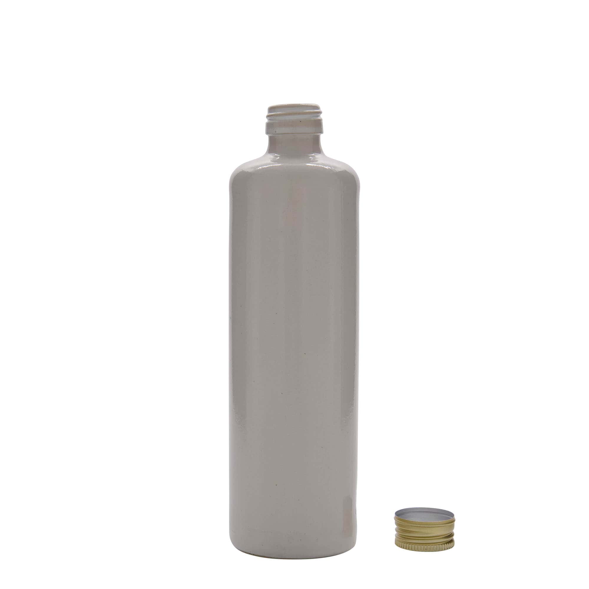 Cruche en terre cuite 500 ml, grès, blanc, ouverture : PP 31,5