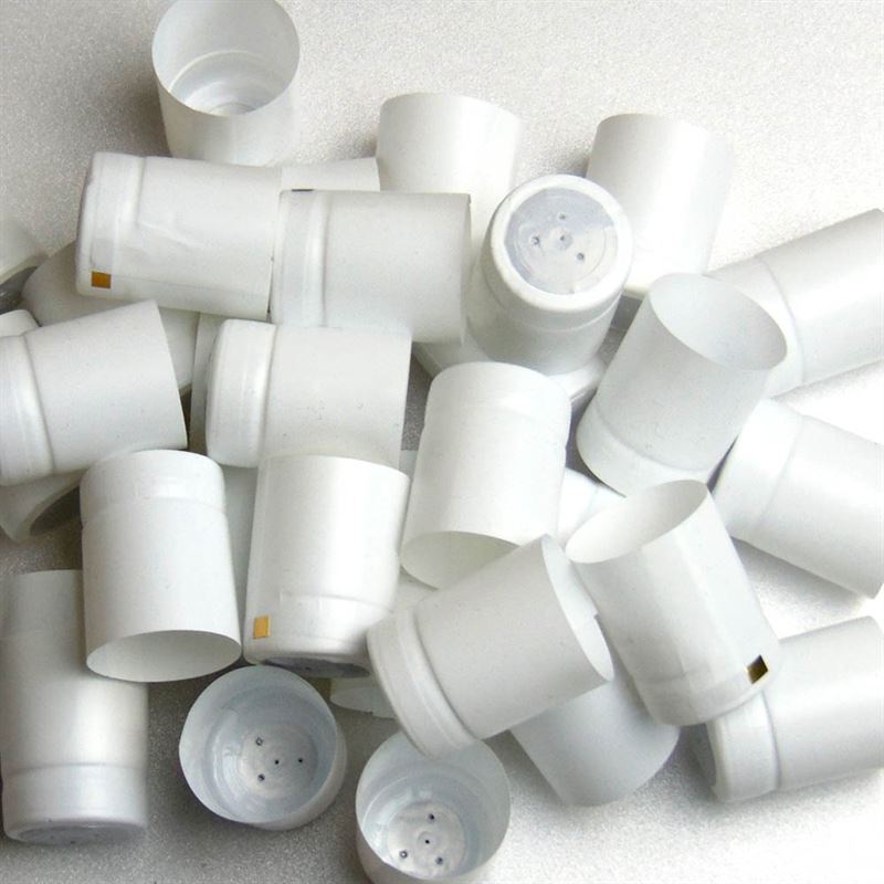 Capsule thermo-rétractable 32x41, plastique PVC, blanc