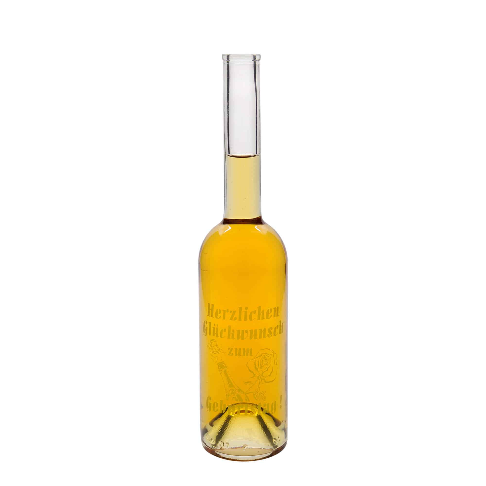 Bouteille en verre 500 ml 'Opera', motif : Pomme, ouverture : liège Bouteille en verre 500 ml 'Opera', motif : Pomme, ouverture : liège