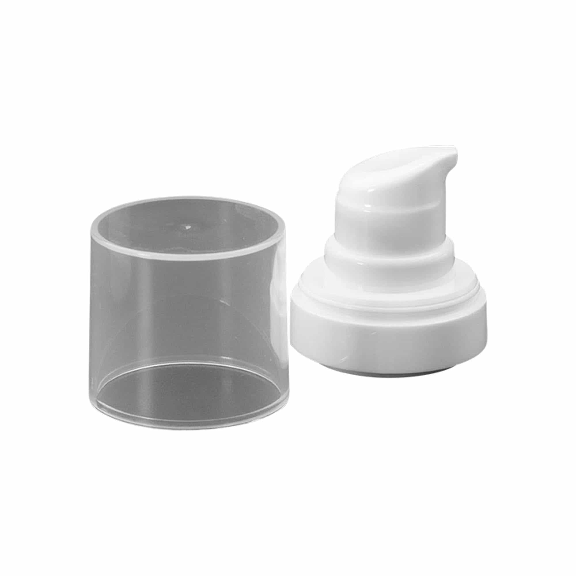 Flacon airless tête de pompe 'Micro', plastique PP, blanc