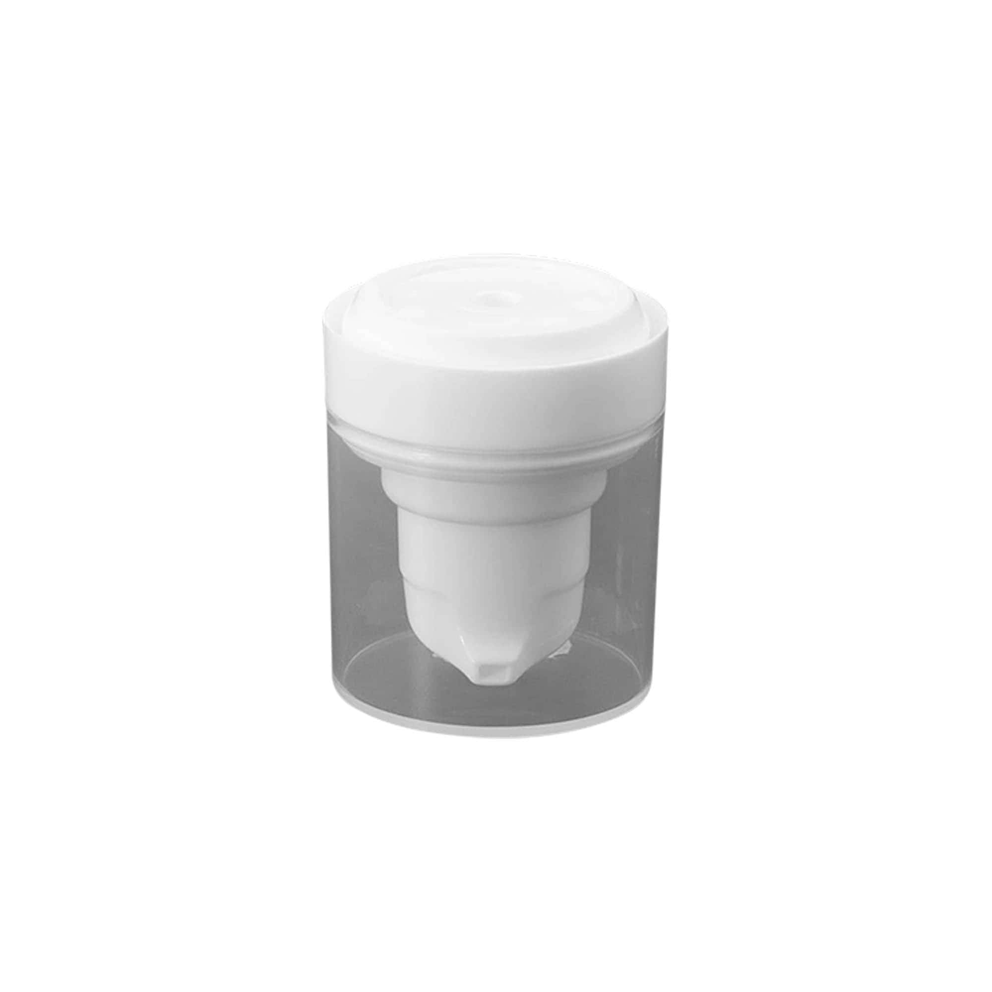 Pompe distributeur sans air « Micro », plastique PP, blanc