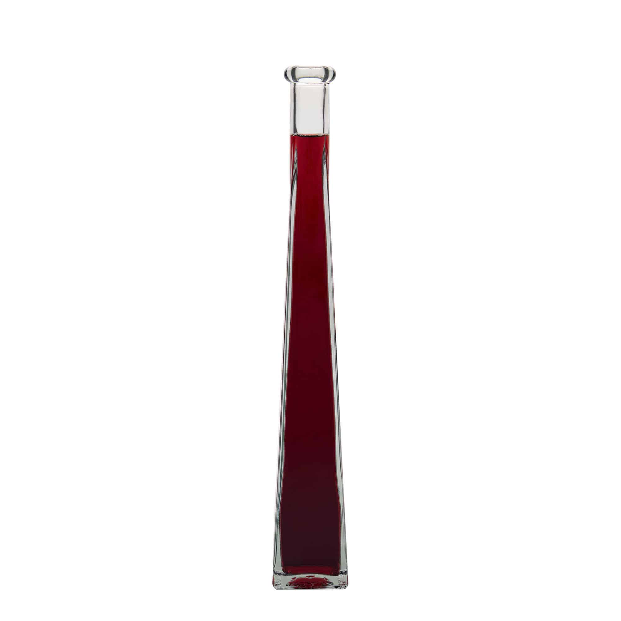 Bouteille en verre 200 ml 'Dama Quadrato', carrée, bouchage: bouchon