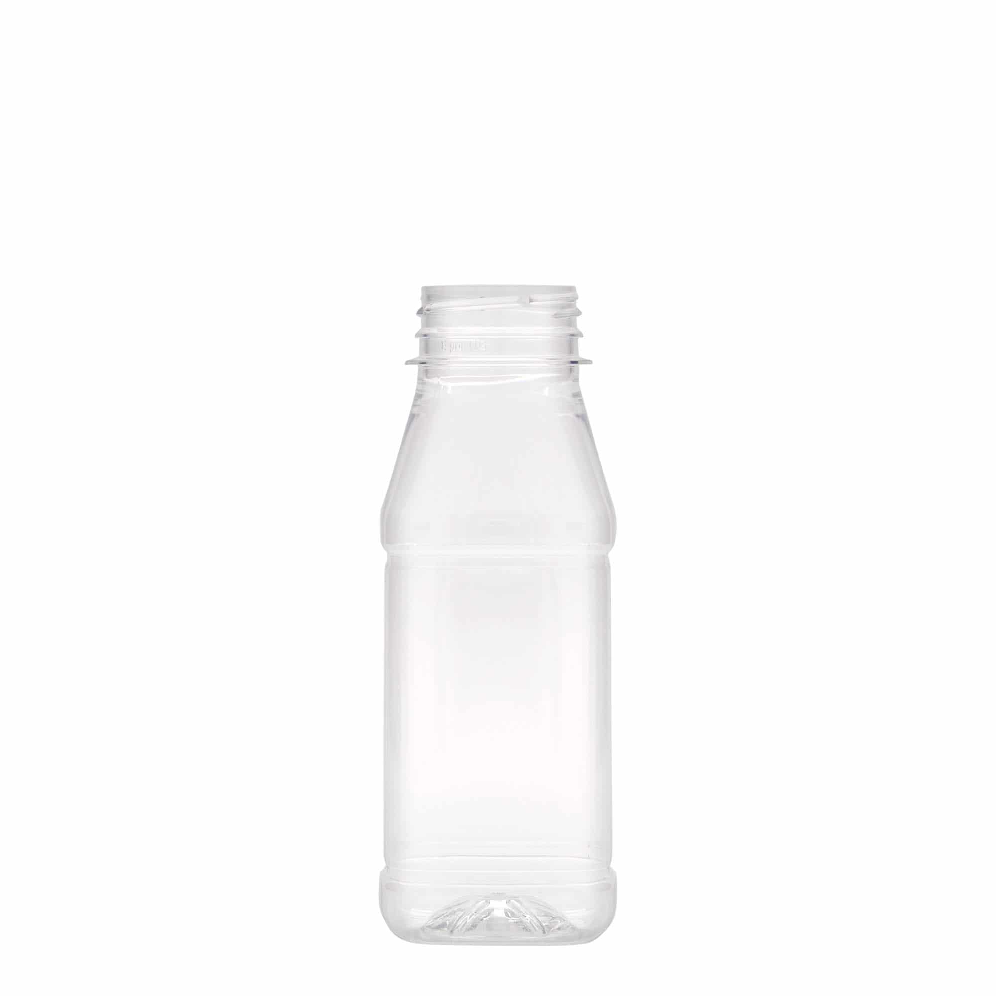 Bouteille en PET 250 ml 'Milk and Juice Carré', carrée, plastique, col : 38 mm
