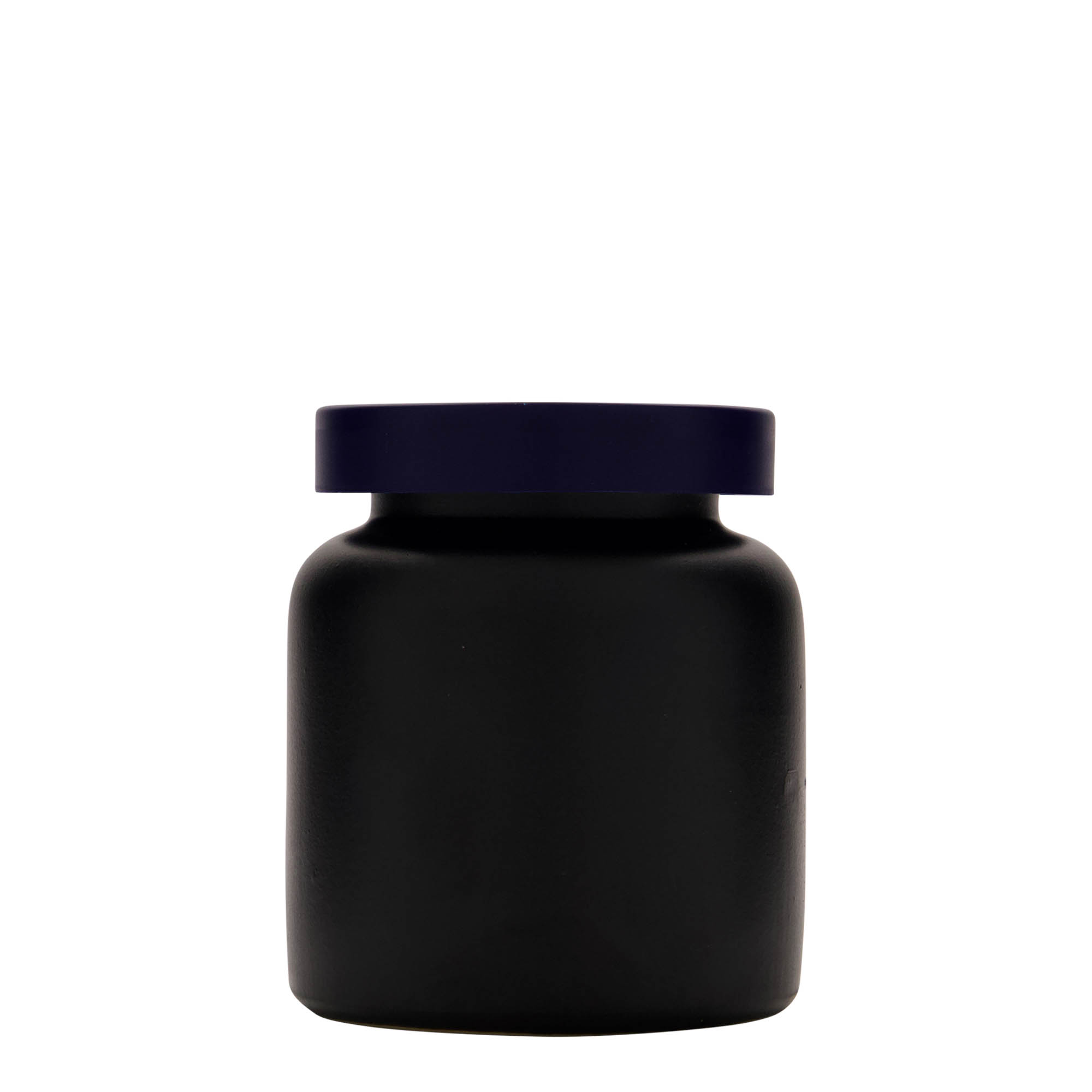 Pot en grès 270 ml, céramique, noir, ouverture : couvercle à emboîtement