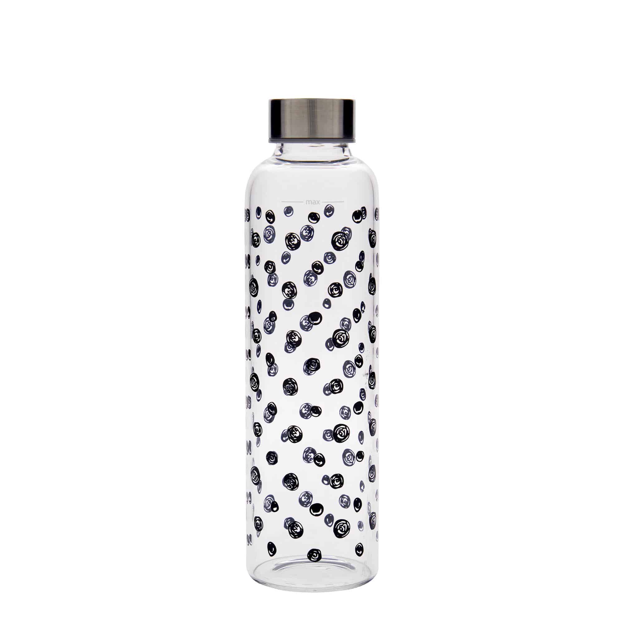 Bouteille d'eau 500 ml 'Perseus - Points noirs', ouverture : bouchon à vis