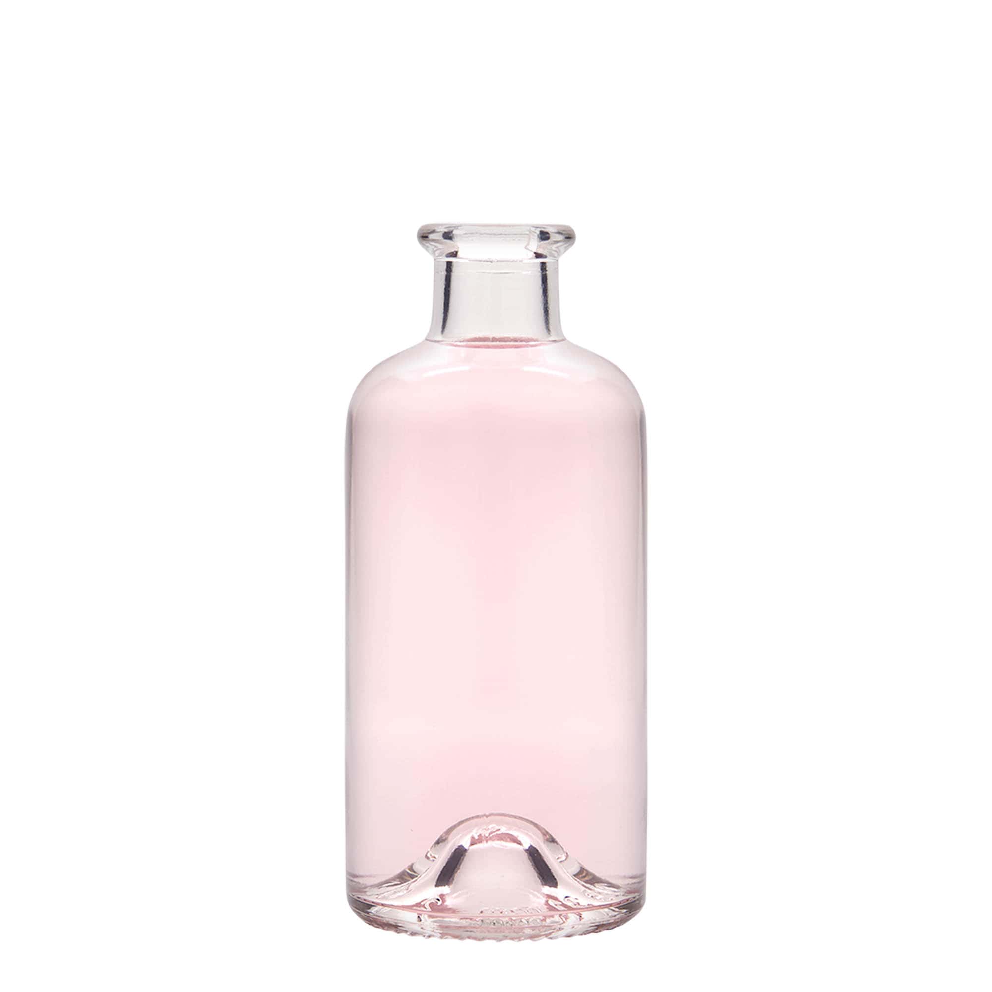 Flacon en verre 200 ml pharmacien, ouverture : bouchon en liège Flacon en verre 200 ml pharmacien, ouverture : bouchon en liège