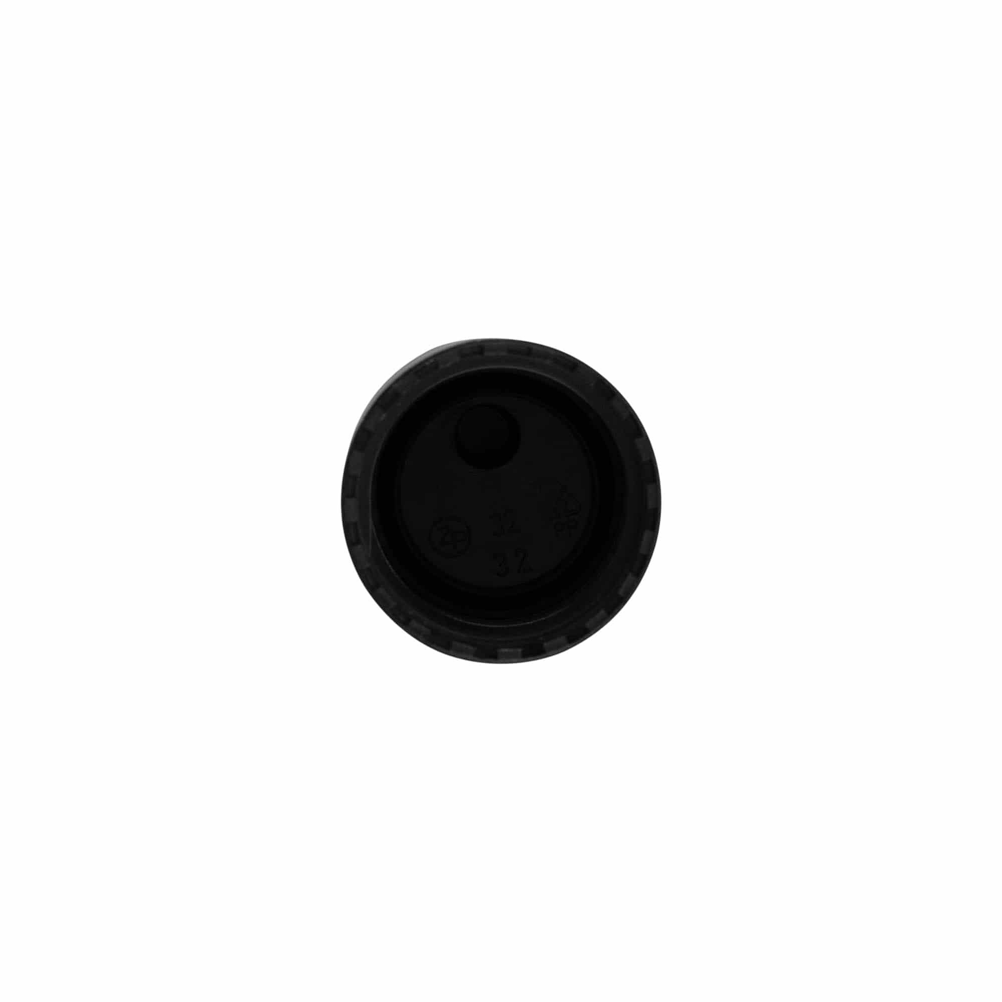 Bouchon à vis Disc Top, plastique PP, noir, pour ouverture : 24/410