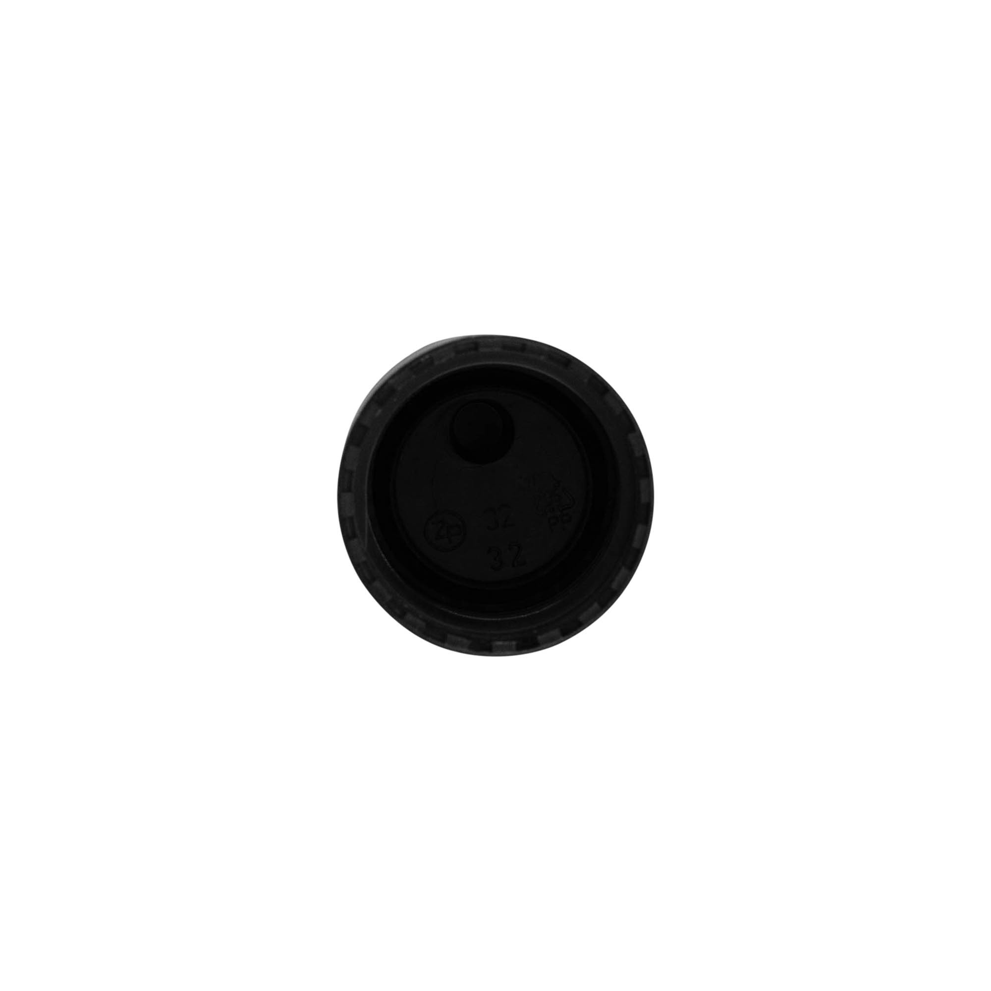 Bouchon à vis Disc Top, plastique PP, noir, pour ouverture : 24/410