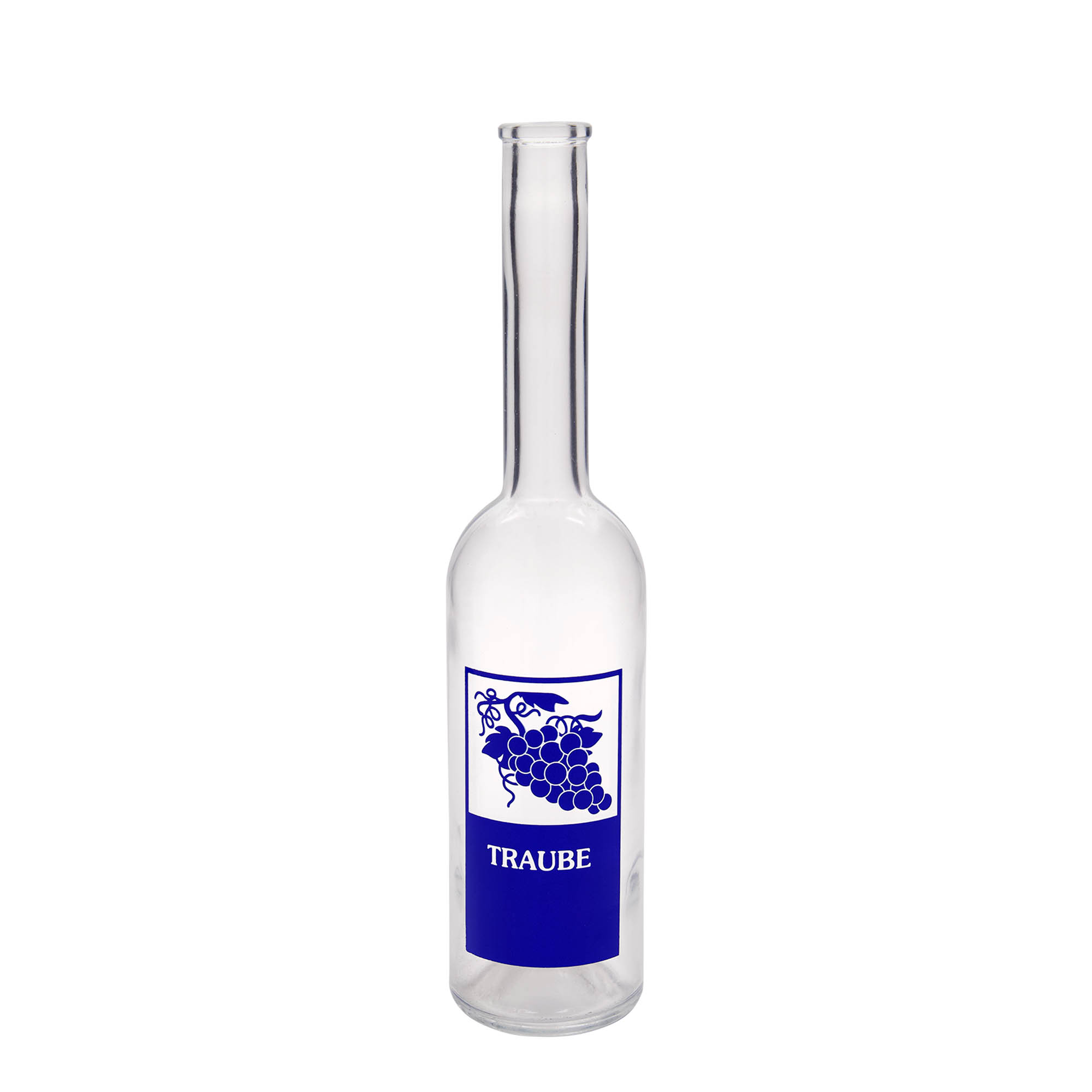 Bouteille en verre 500 ml « Opera », motif : raisin, ouverture : bouchon en liège Bouteille en verre 500 ml « Opera », motif : raisin, ouverture : bouchon en liège
