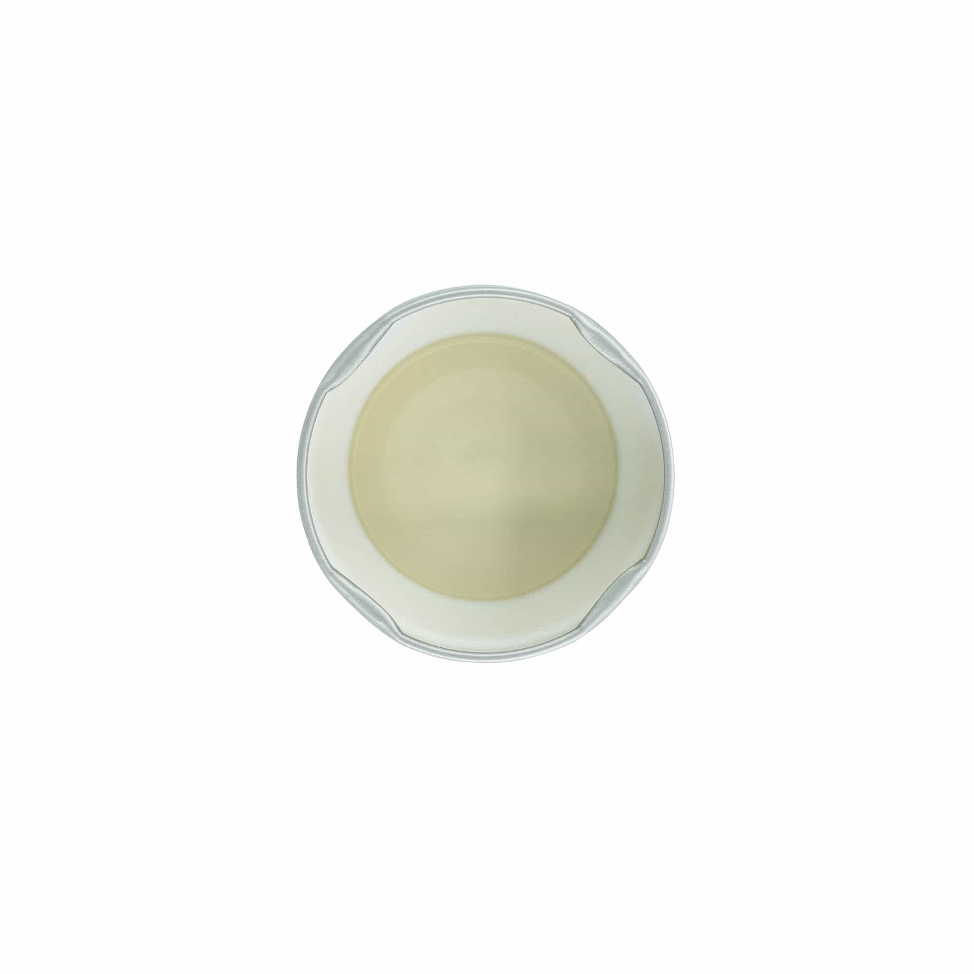 Bouchon à vis profond, tôle blanche, argenté, pour ouverture : Deep-TO 58