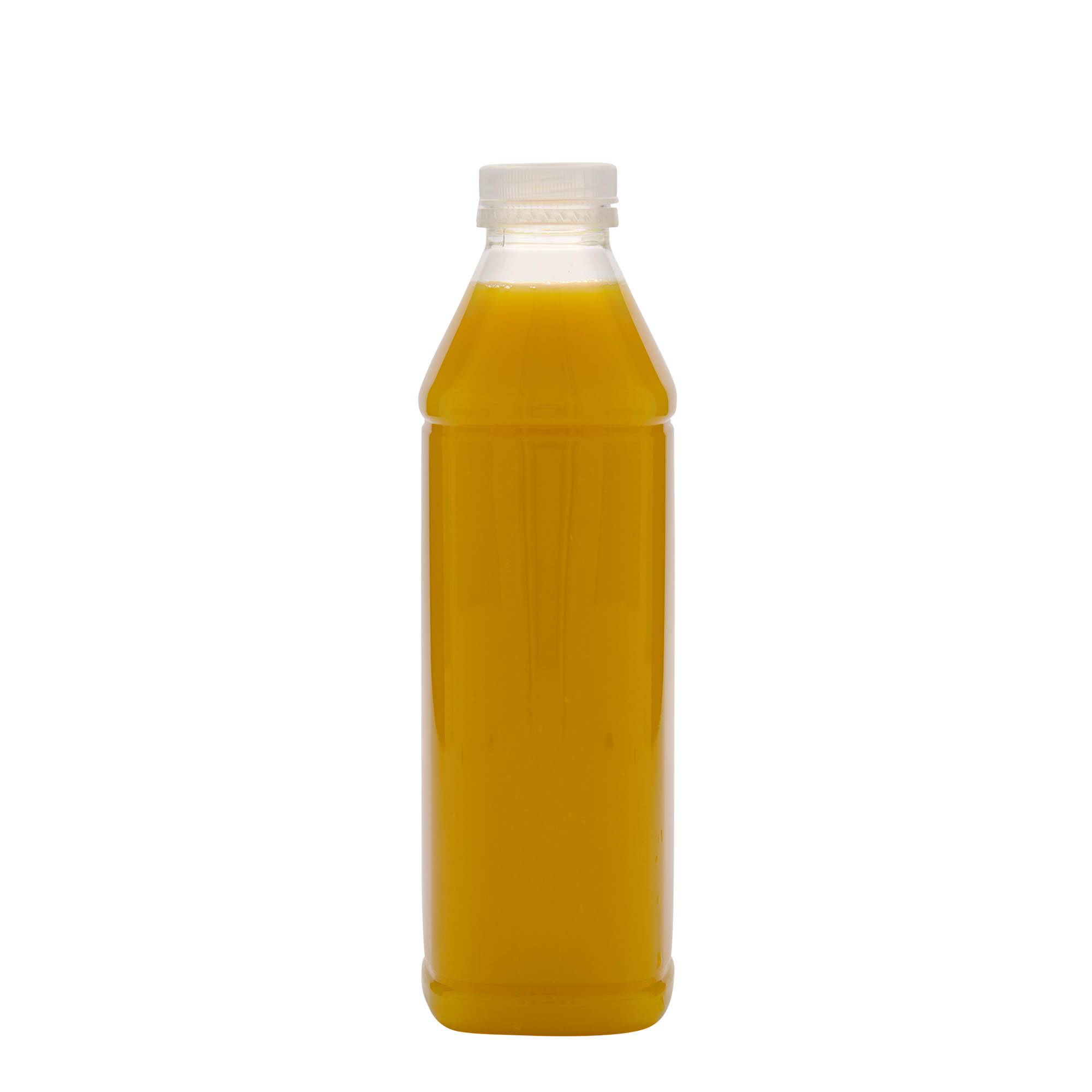 1 000 ml bouteille PET « Milk and Juice Carré », carrée, plastique, ouverture : 38 mm