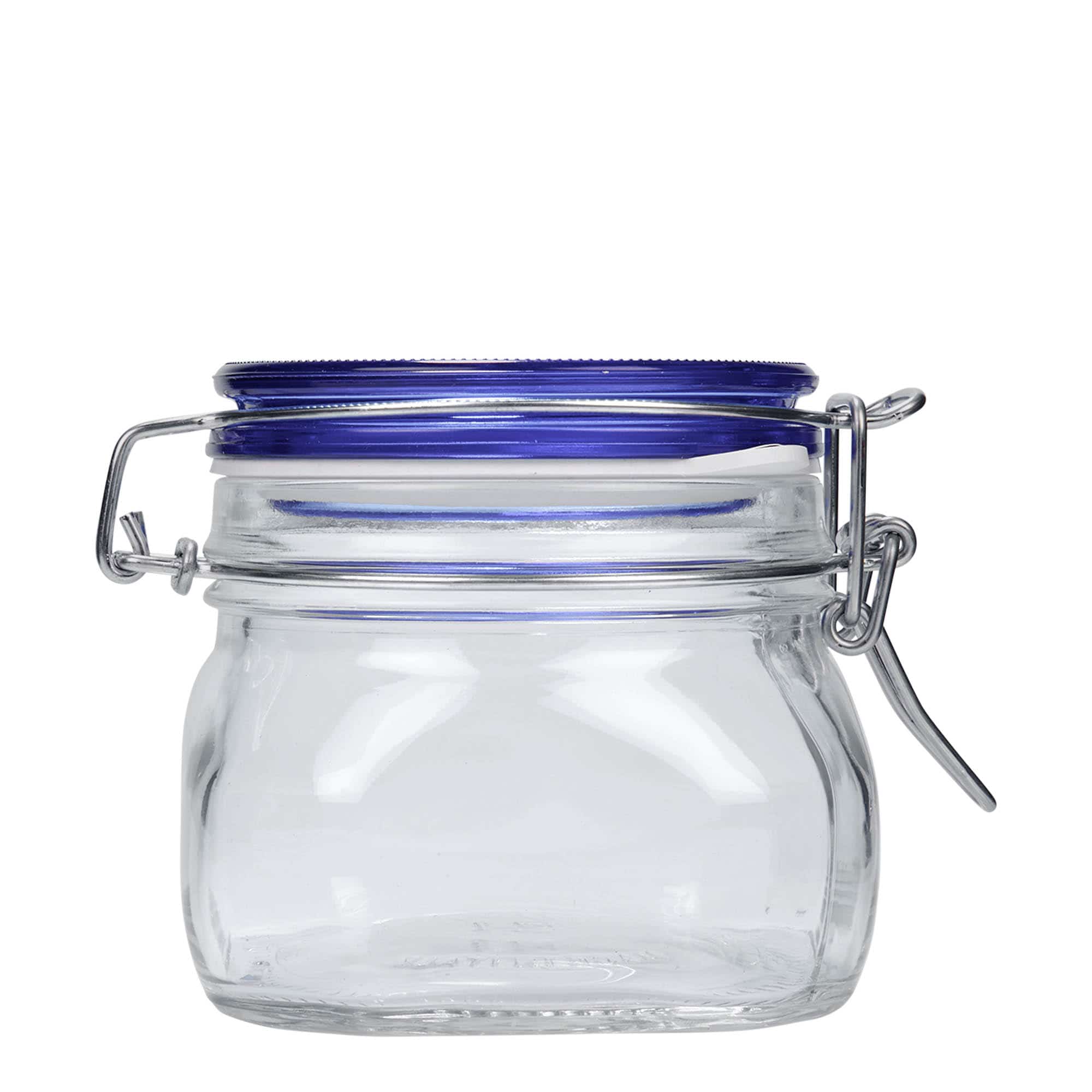 Bocal à fermeture mécanique 500 ml 'Fido' Blue Top, carré, bouchage: bouchon mécanique Bocal à fermeture mécanique 500 ml 'Fido' Blue Top, carré, bouchage: bouchon mécanique