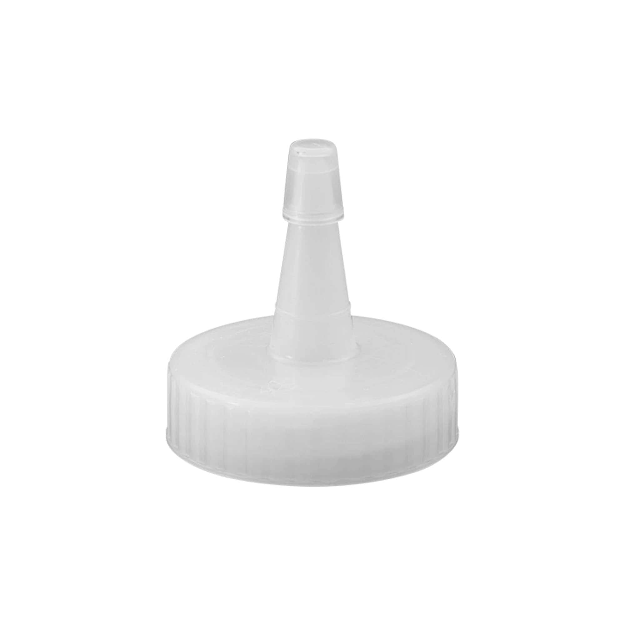 Bouchon à vis avec embout de pulvérisation, plastique PP, blanc, pour ouverture : 38/400