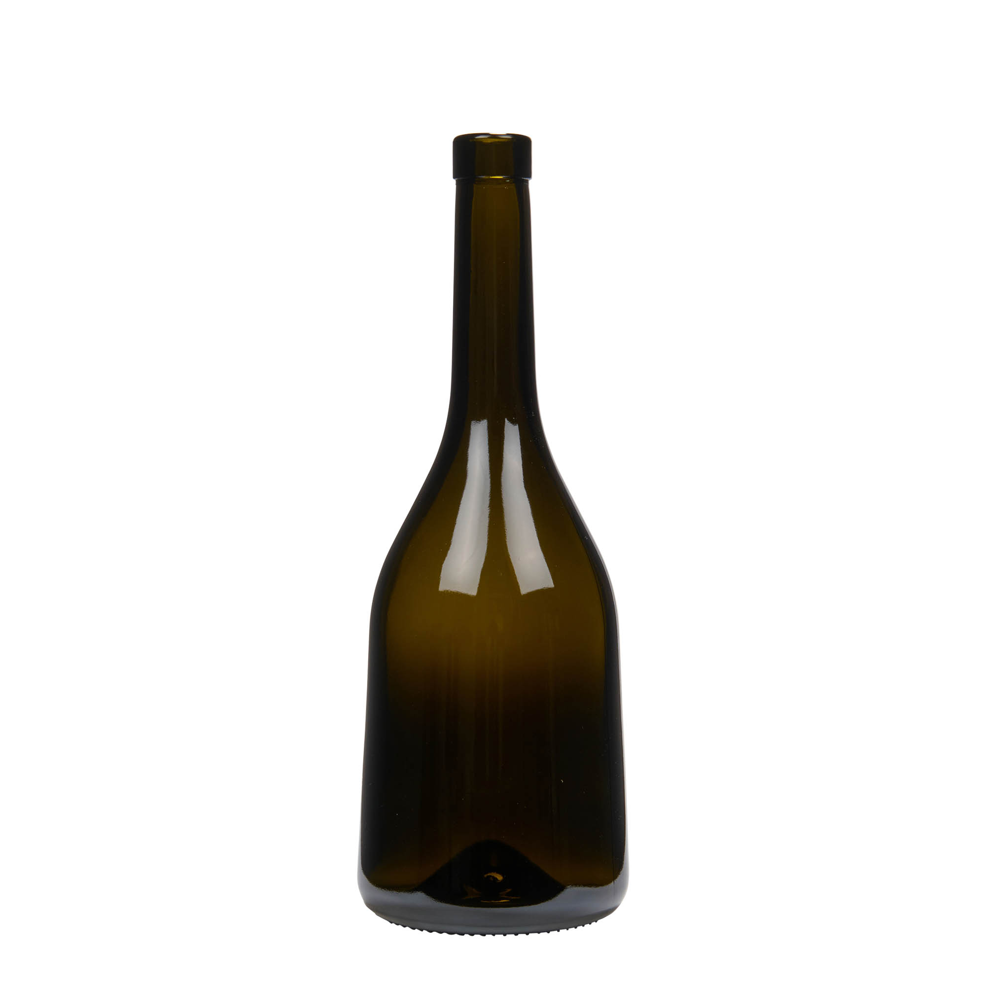 Bouteille en verre 750 ml 'Rustica', vert antique, ouverture : bouchon en liège Bouteille en verre 750 ml 'Rustica', vert antique, ouverture : bouchon en liège