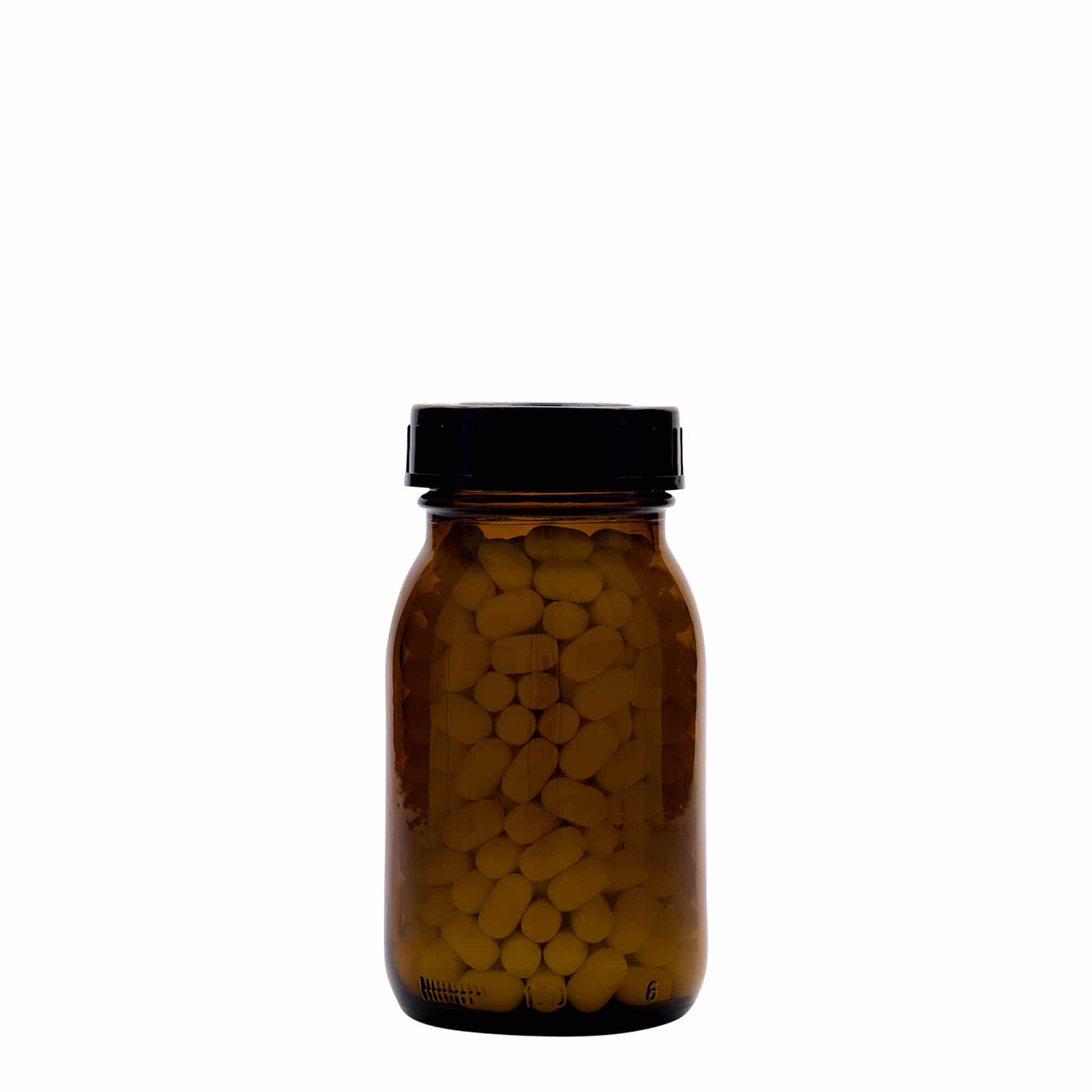 150 ml bocal à col large, brun, ouverture : DIN 45