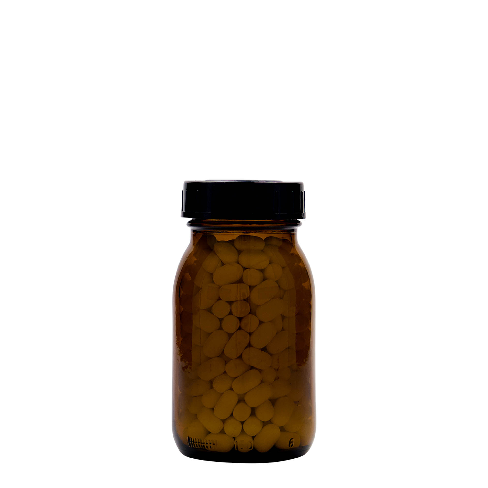 150 ml bocal à col large, brun, ouverture : DIN 45