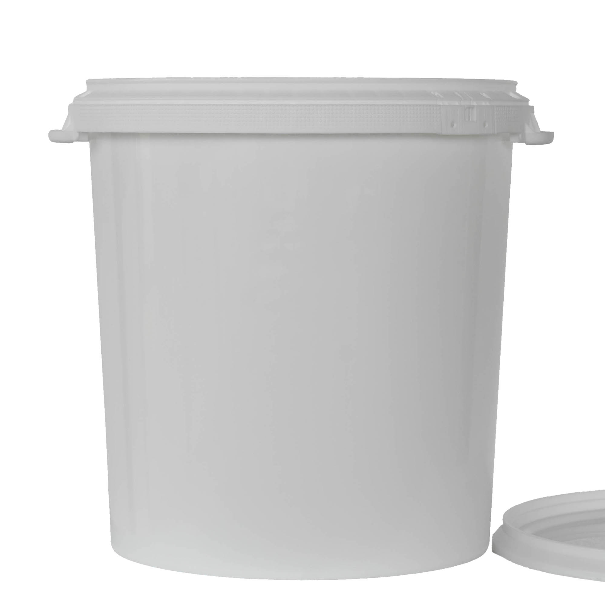 Seau de 30 l, plastique PP, blanc
