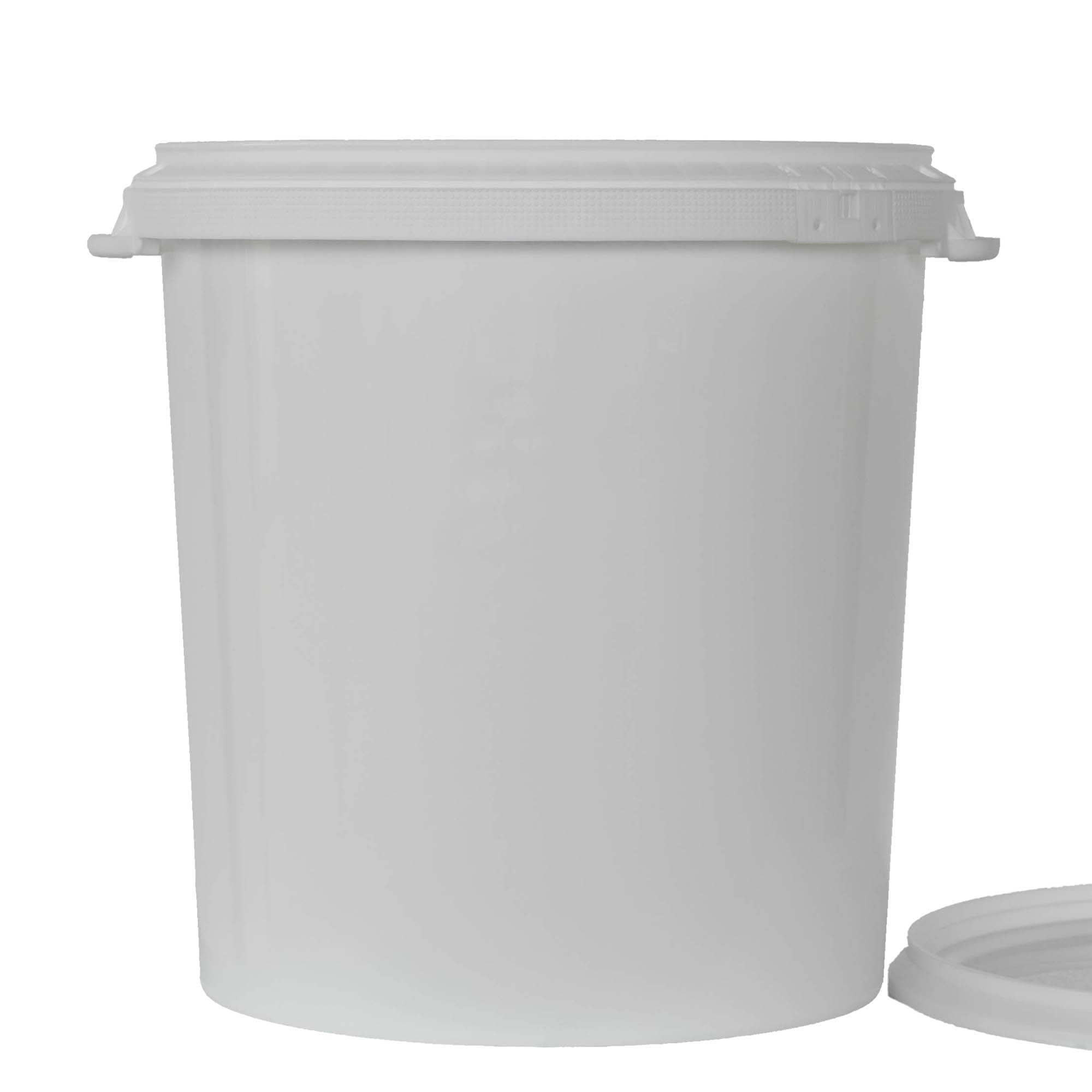 Seau de 30 l, plastique PP, blanc