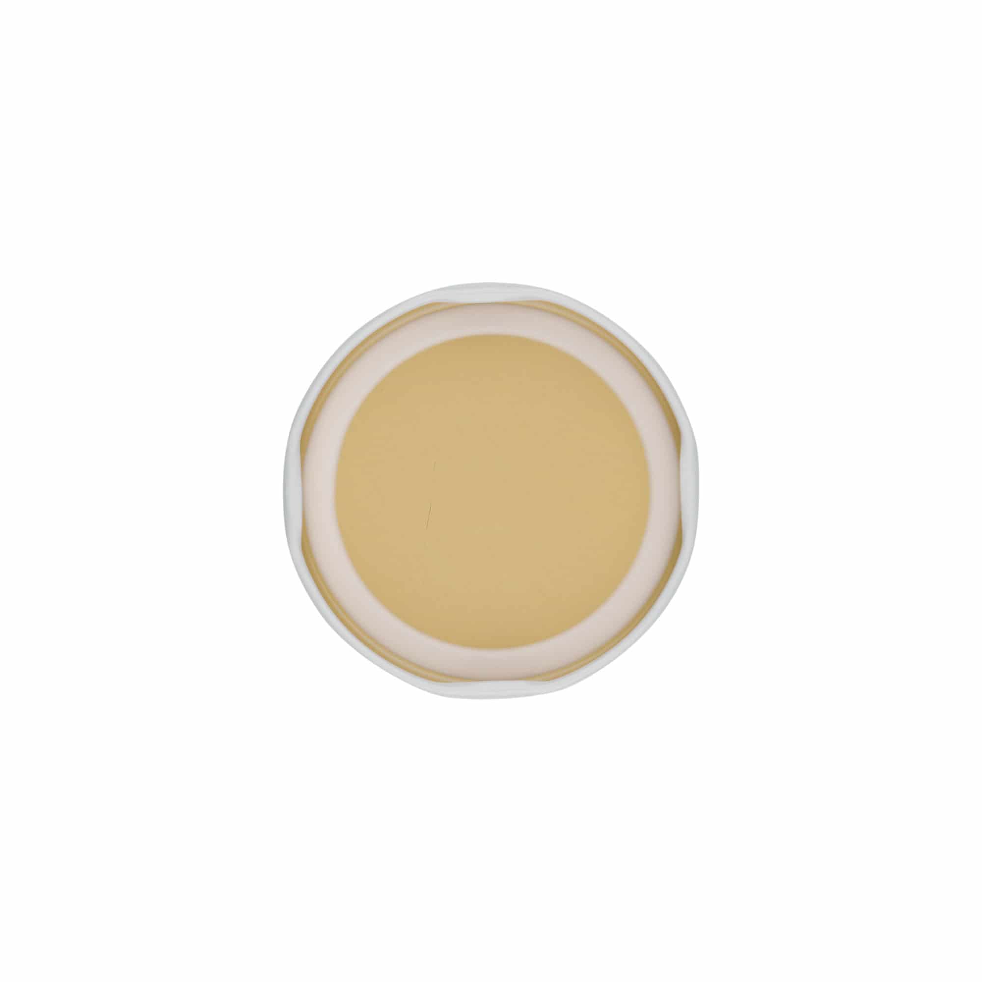 Bouchon à vis, tôle blanche, blanc, pour ouverture : TO 63