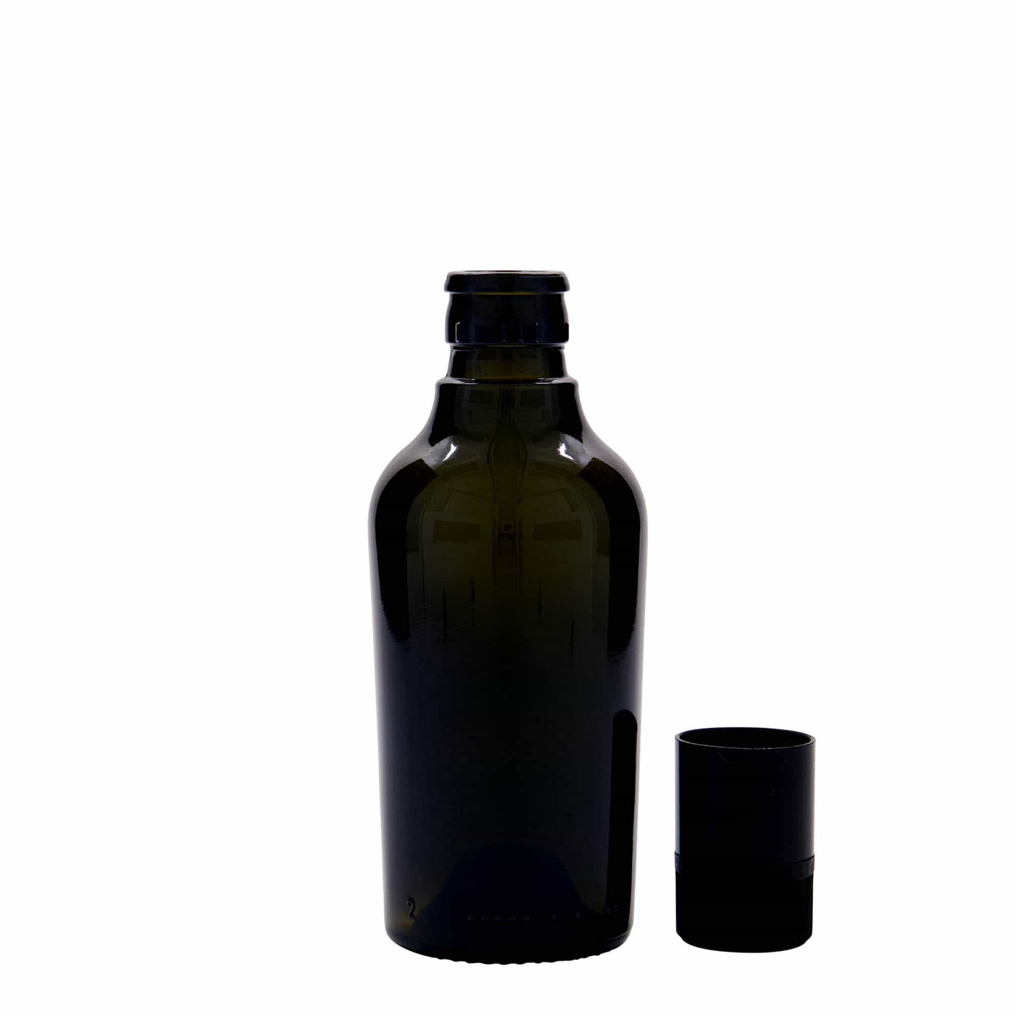 Bouteille de vinaigre / d’huile 250 ml 'Oleum', verre, vert antique, bouchage: DOP