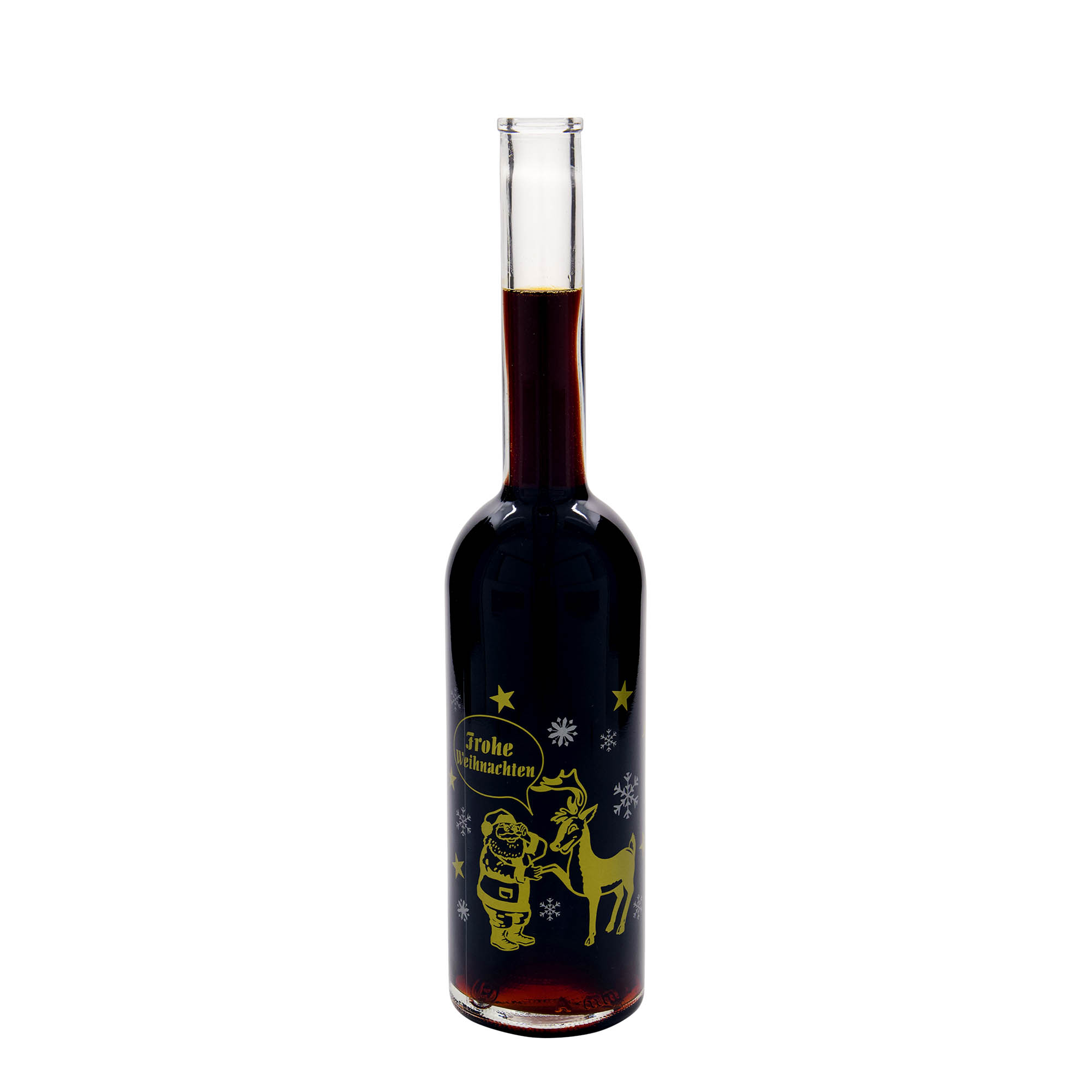 Bouteille en verre 500 ml 'Opera', motif : feu d'artifice, ouverture : bouchon en liège