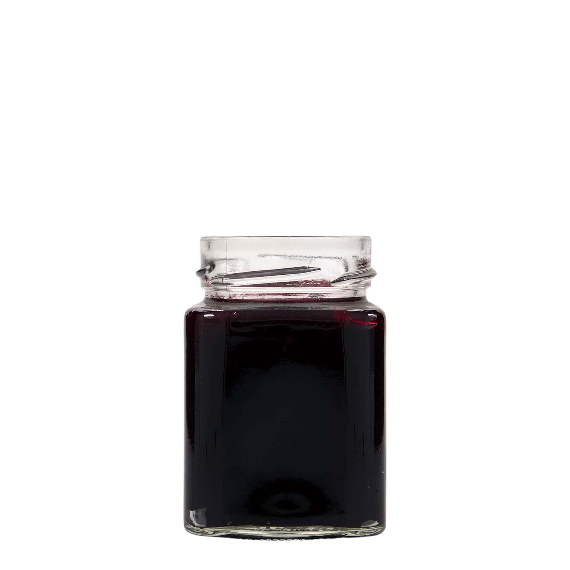 212 ml bocal carré « Funny », ouverture : Deep-Twist-Off (DTO 58)