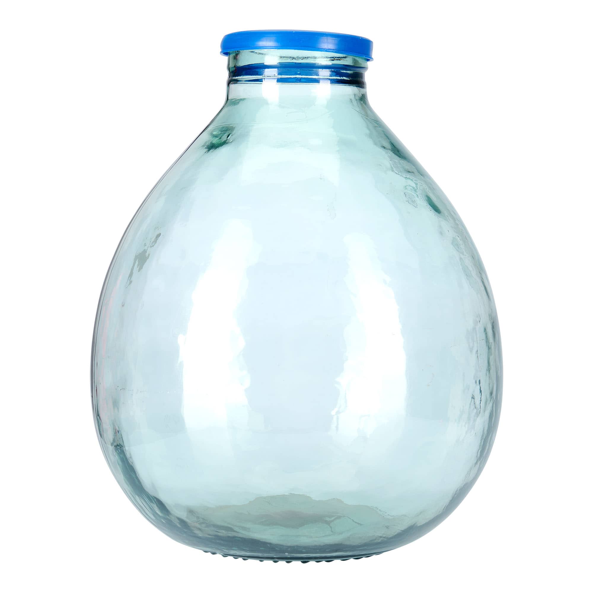 Dame-jeanne 34 l à col large, verre, bouchage: couvercle cloche