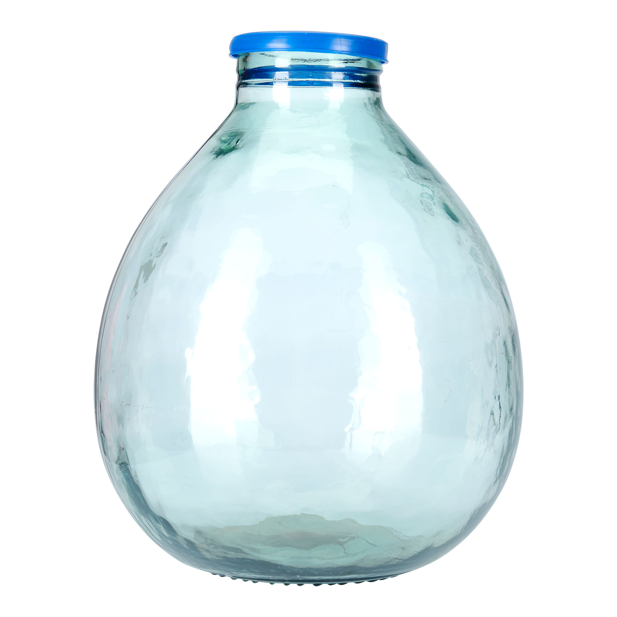 34 l bouteille ballon à col large, verre, ouverture : couvercle à emboîtement
