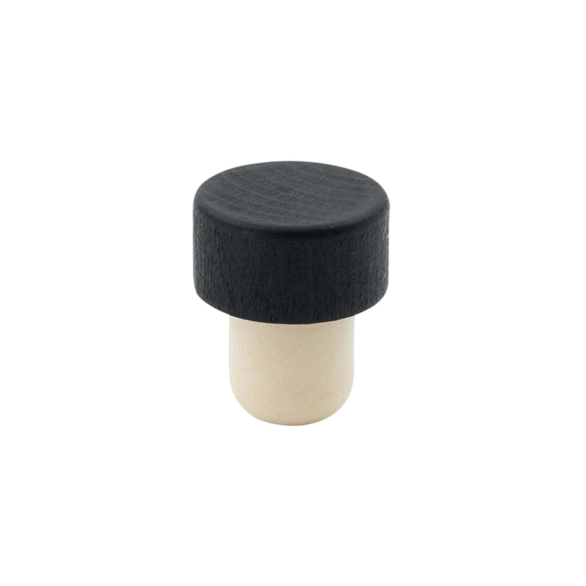 Bouchon à prise 19 mm, bois/plastique, noir, pour embouchure : liège