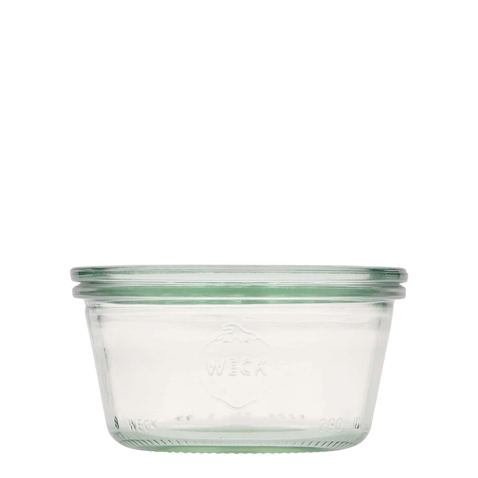 6x 290 ml bocal WECK à renversement plat avec couvercle en verre RR 100