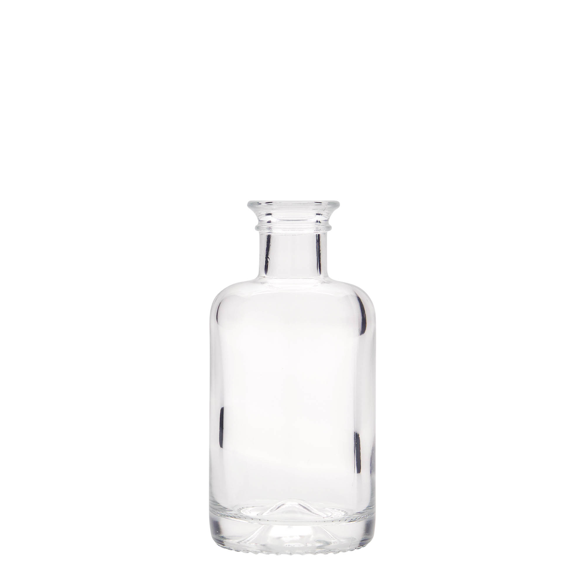 Flacon en verre 100 ml pharmacien, ouverture : liège Flacon en verre 100 ml pharmacien, ouverture : liège