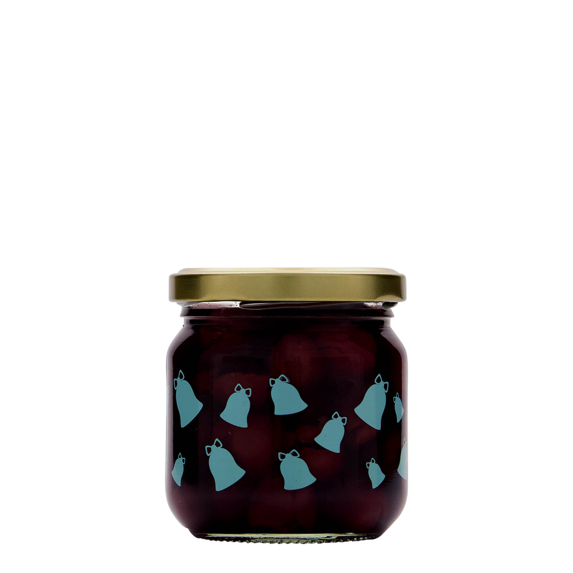 212 ml verre rond, motif : cloche, clochette, ouverture : Twist-Off (TO 66) 212 ml verre rond, motif : cloche, clochette, ouverture : Twist-Off (TO 66)